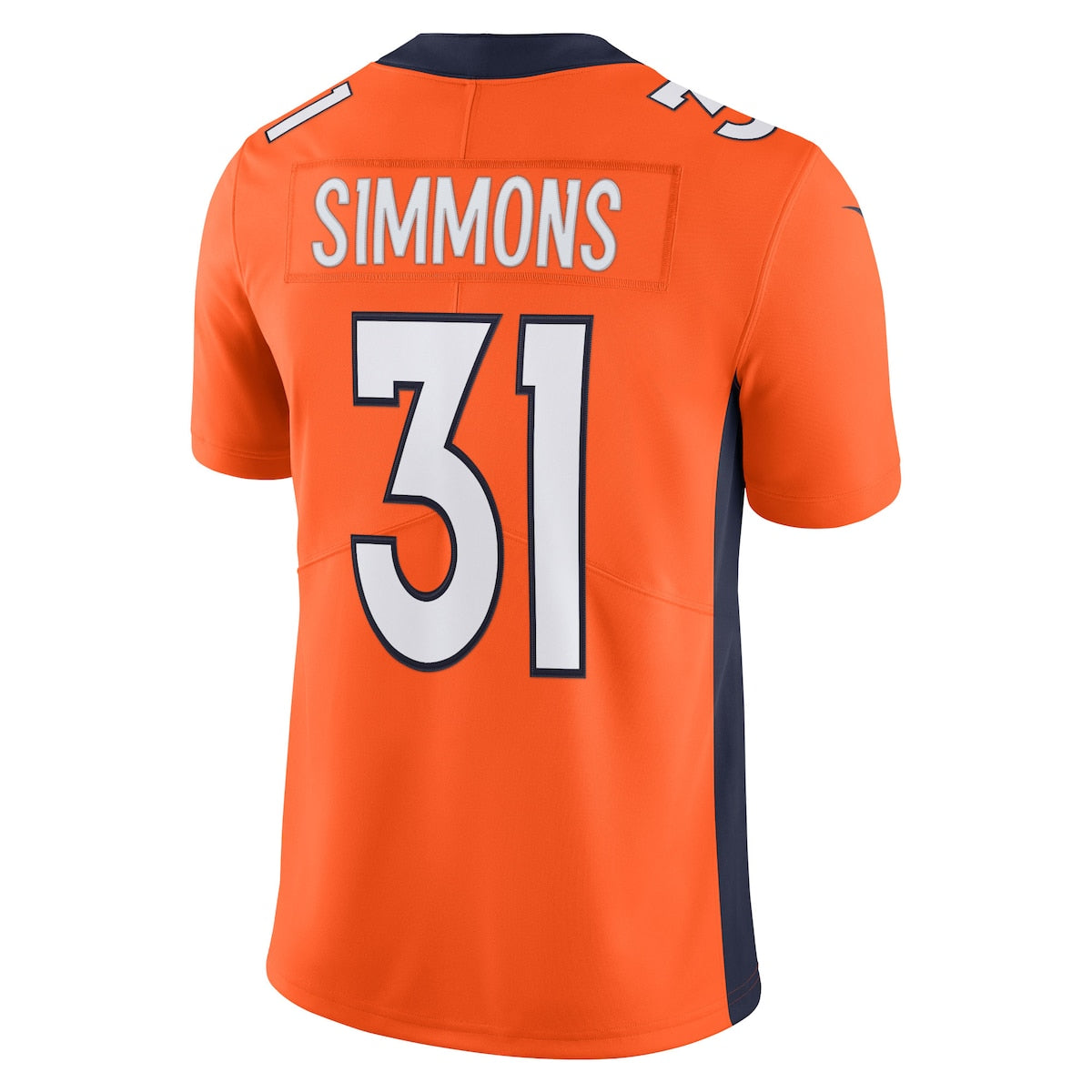 Men's Justin Simmons Nike Broncos Vapor Limited Jersey - Orange