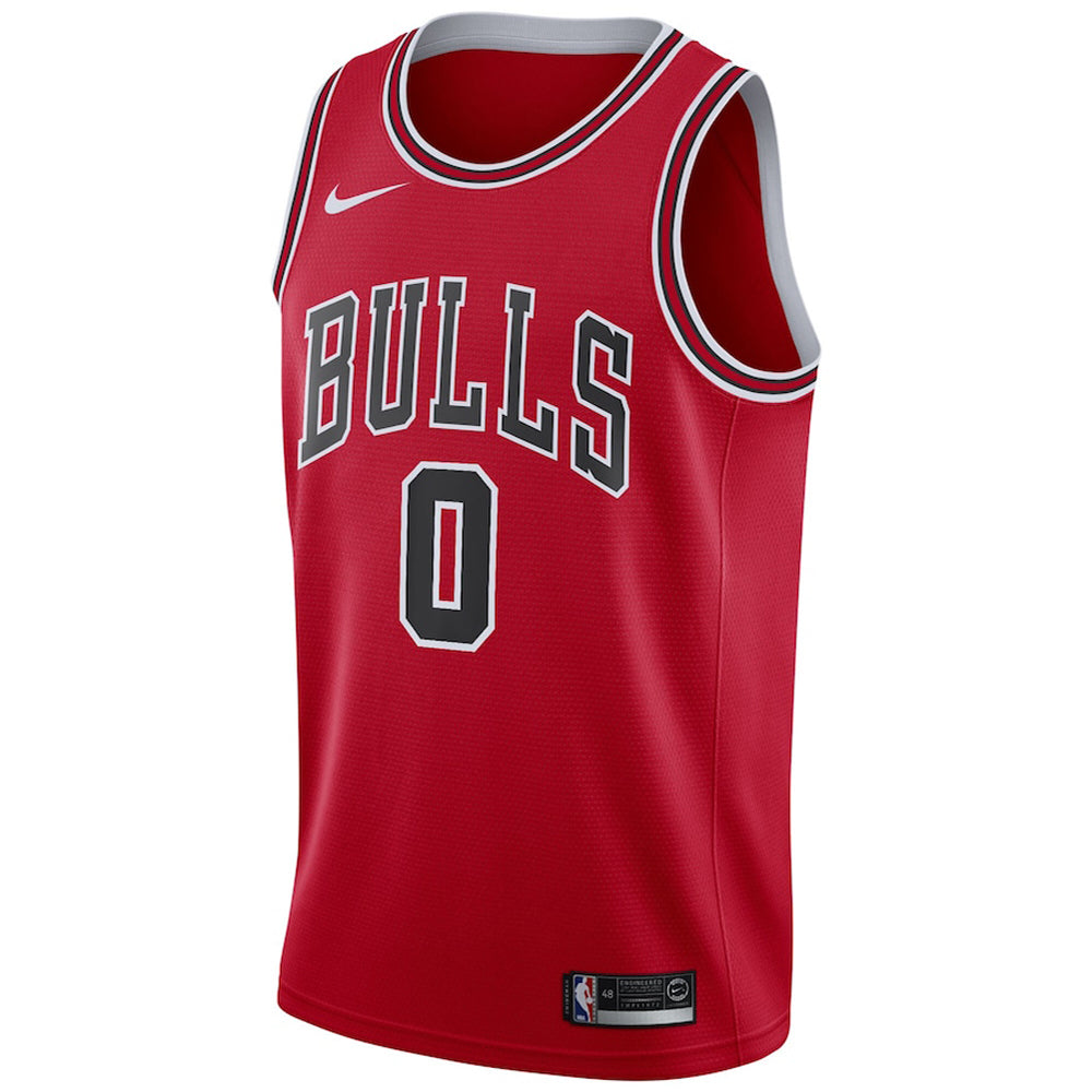 Mens Chicago Bulls Coby White Icon Jersey Red