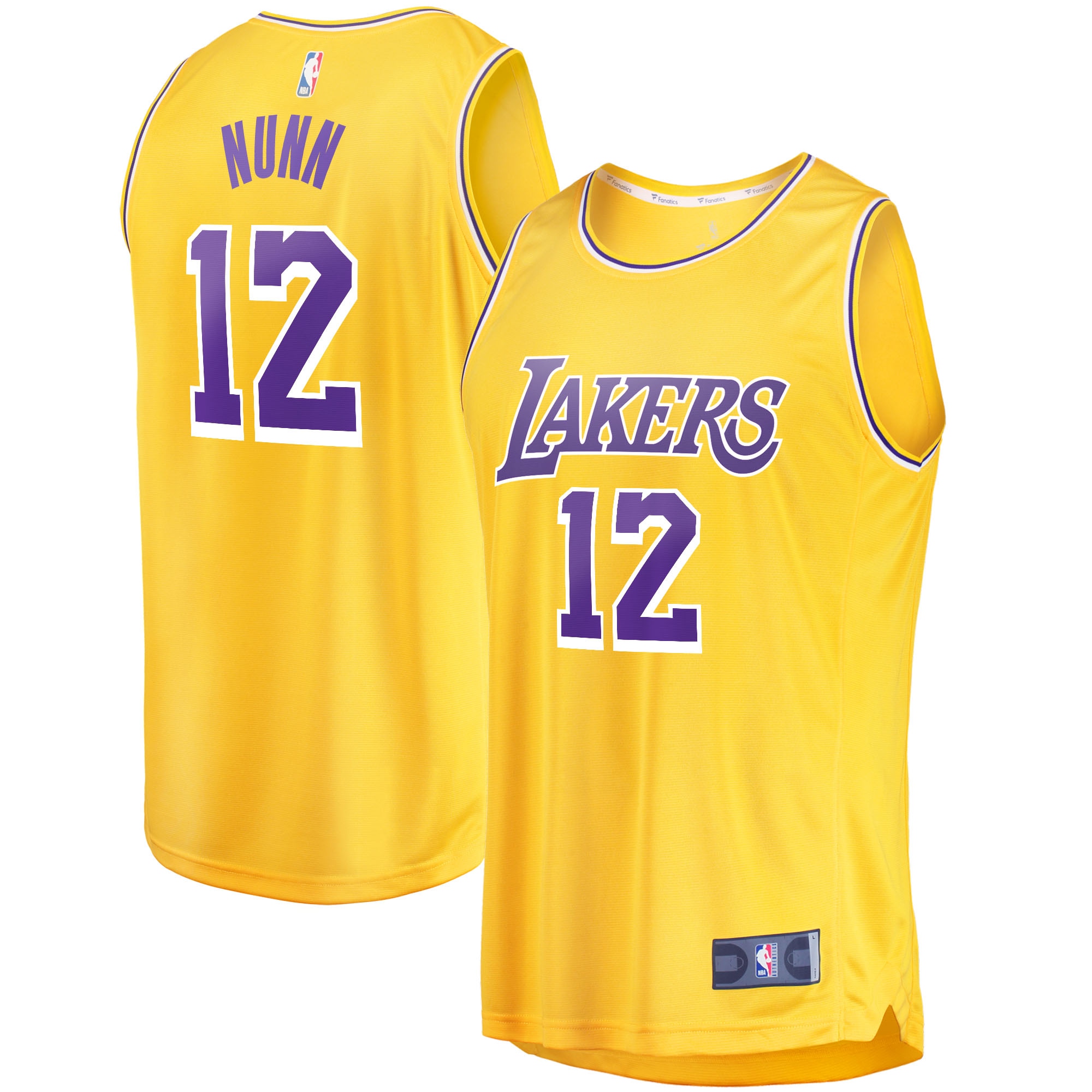 Kendrick Nunn Los Angeles Lakers Fanatics Branded 2021/22 Fast Break Replica Jersey - Icon Edition - Gold