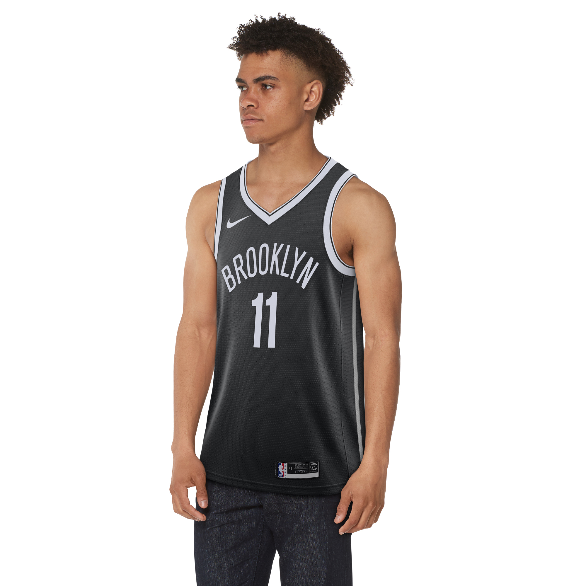 Men's Irving Kyrie Nike Nets Swingman Jersey - Black