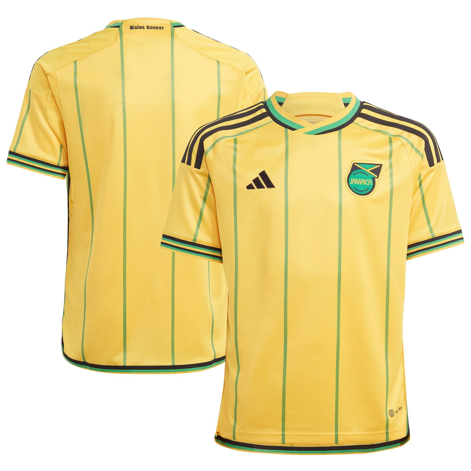 Jamaica National Team adidas Youth 2023 Home Replica Jersey - Yellow