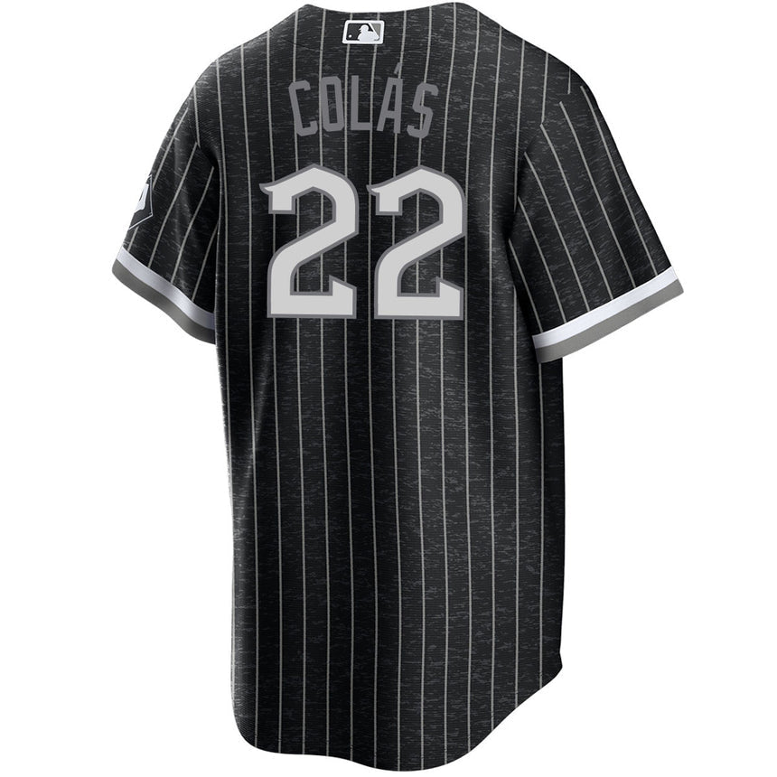 Men's Oscar Colas Chicago White Sox Black City Connect Replica Jersey