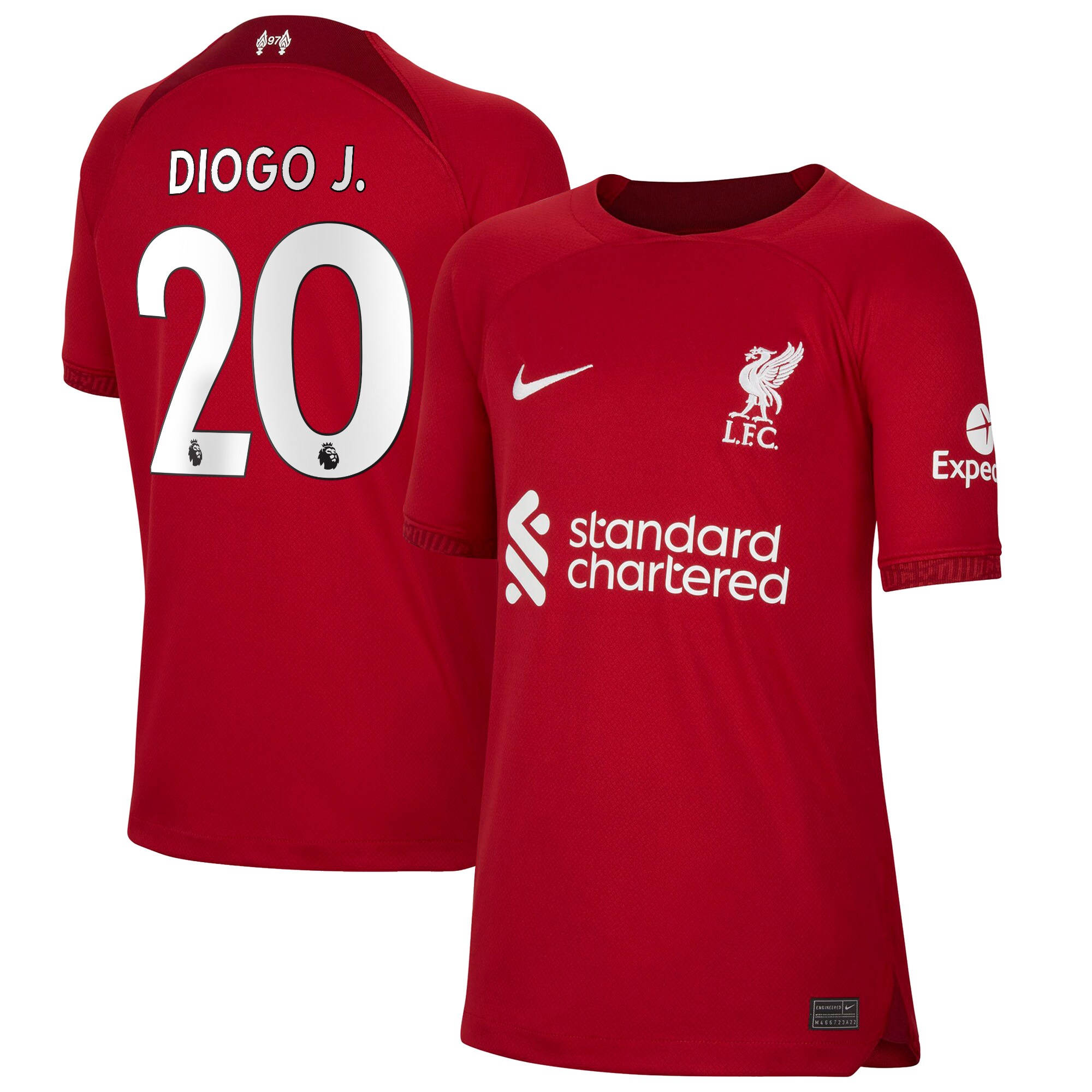 Diogo Jota Liverpool Nike Youth 2022/23 Home Breathe Stadium Replica Player Jersey - Red
