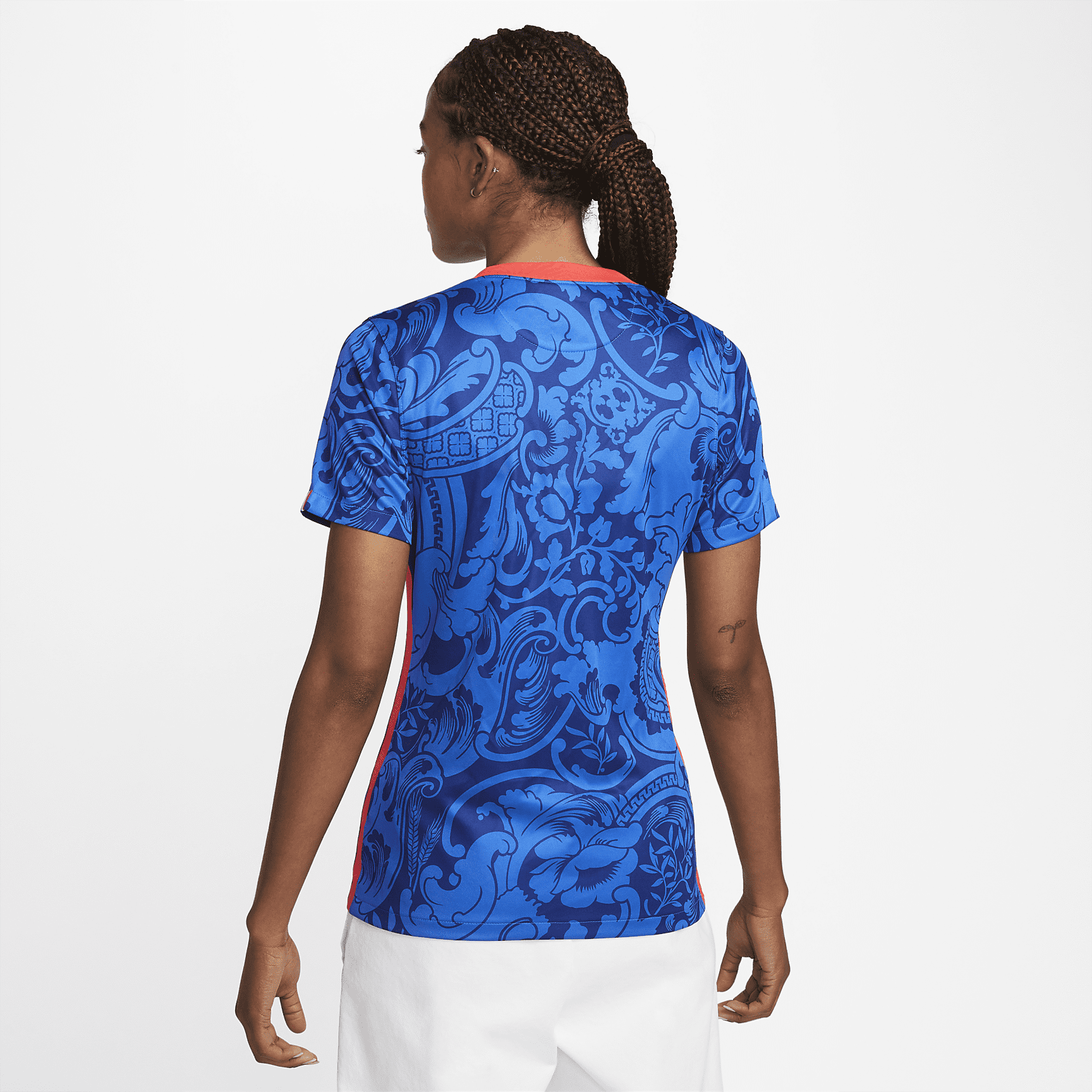 FFF 2022 Stadium Home Women's Nike Dri-FIT Soccer Jersey - Hyper Cobalt/Siren Red/White