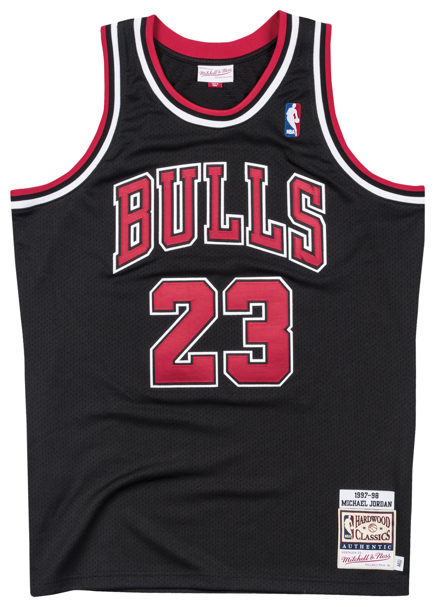 Men's  Mitchell & Ness Bulls Authentic Jersey - Black