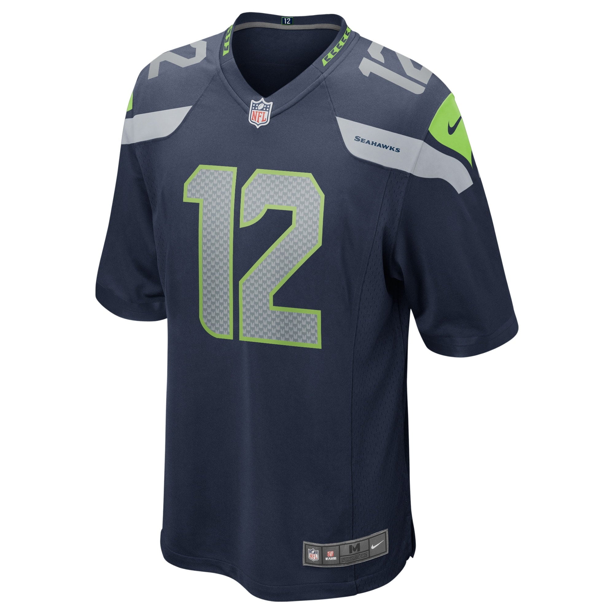 Men's Nike 12s College Navy Seattle Seahawks Game Jersey