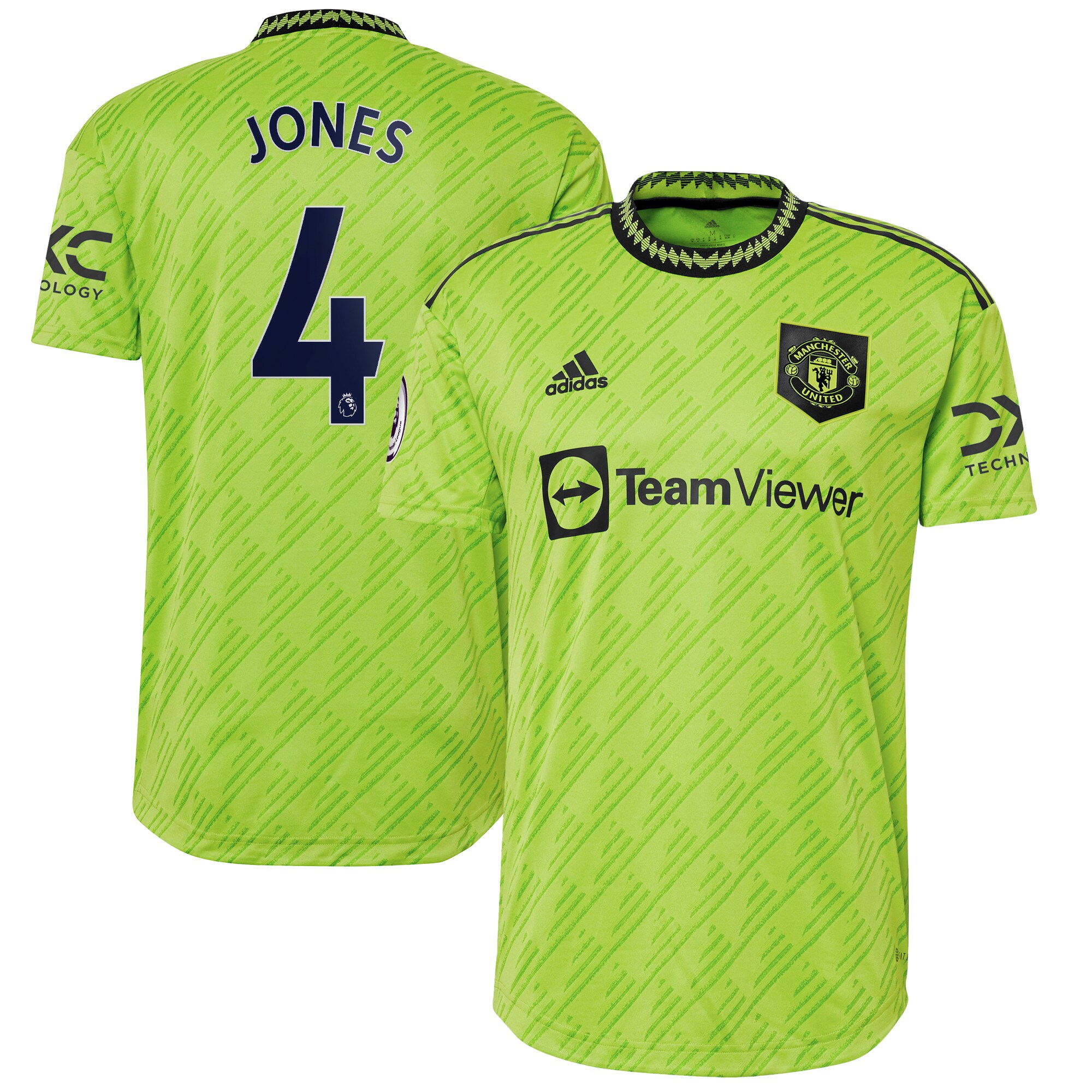 Phil Jones Manchester United adidas 2022/23 Third Authentic Player Jersey - Neon Green