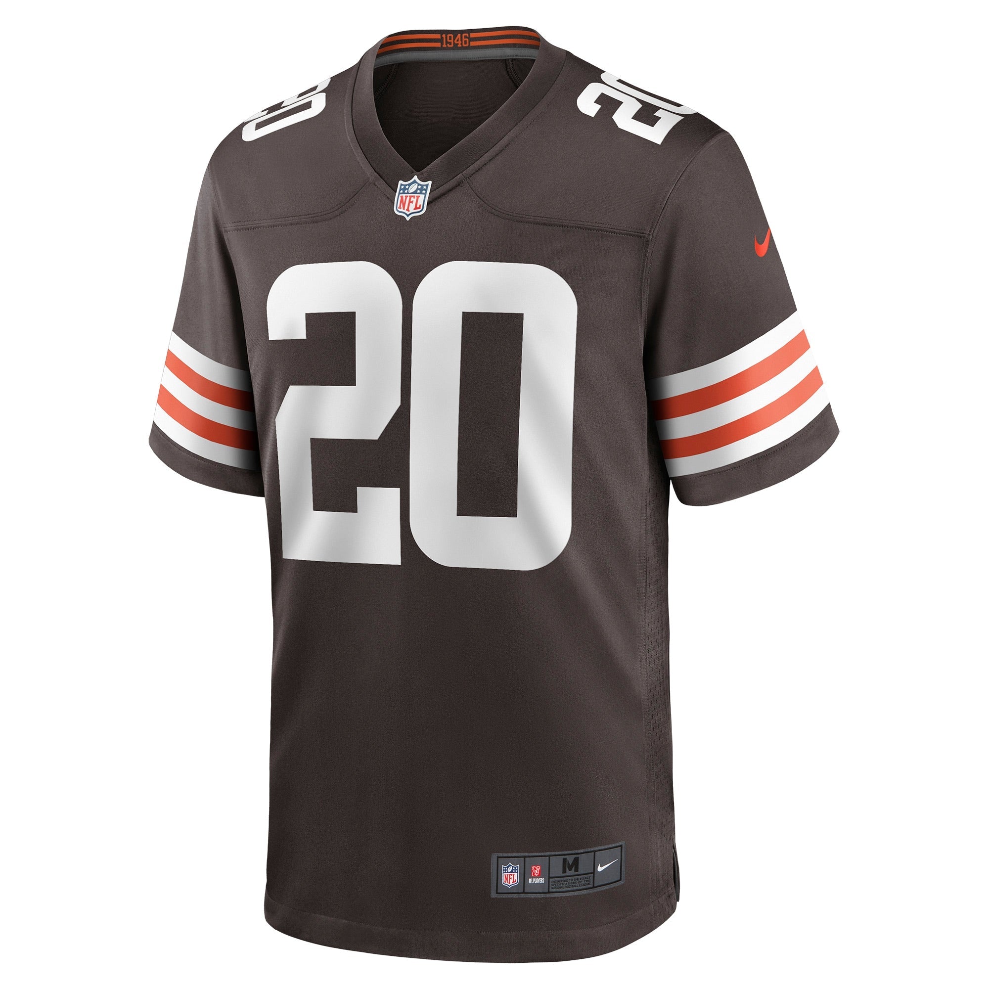 Men's Nike Greg Newsome II Brown Cleveland Browns Game Jersey