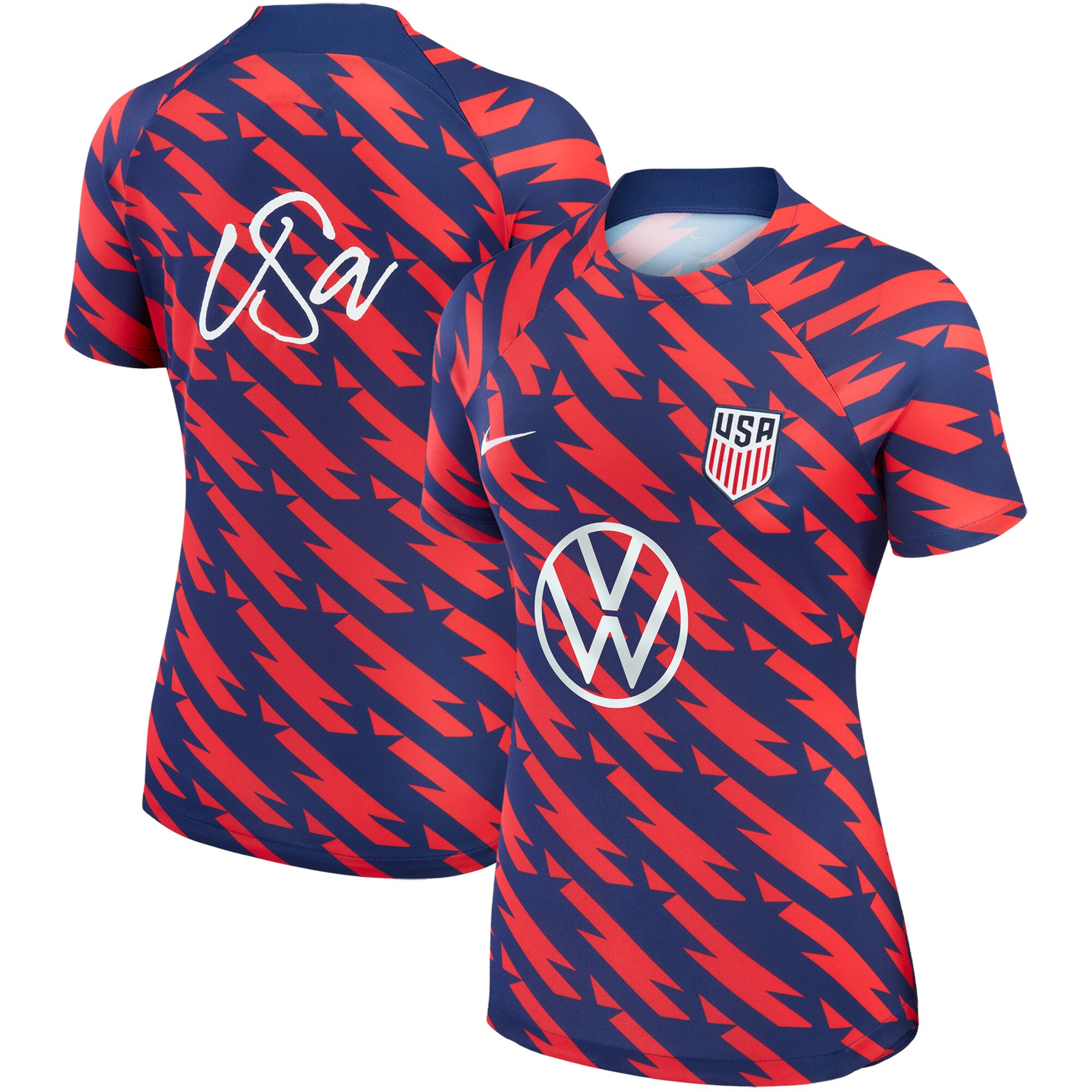 USMNT Nike Women's 2023 Strike Drill Pre-Match Top - Red