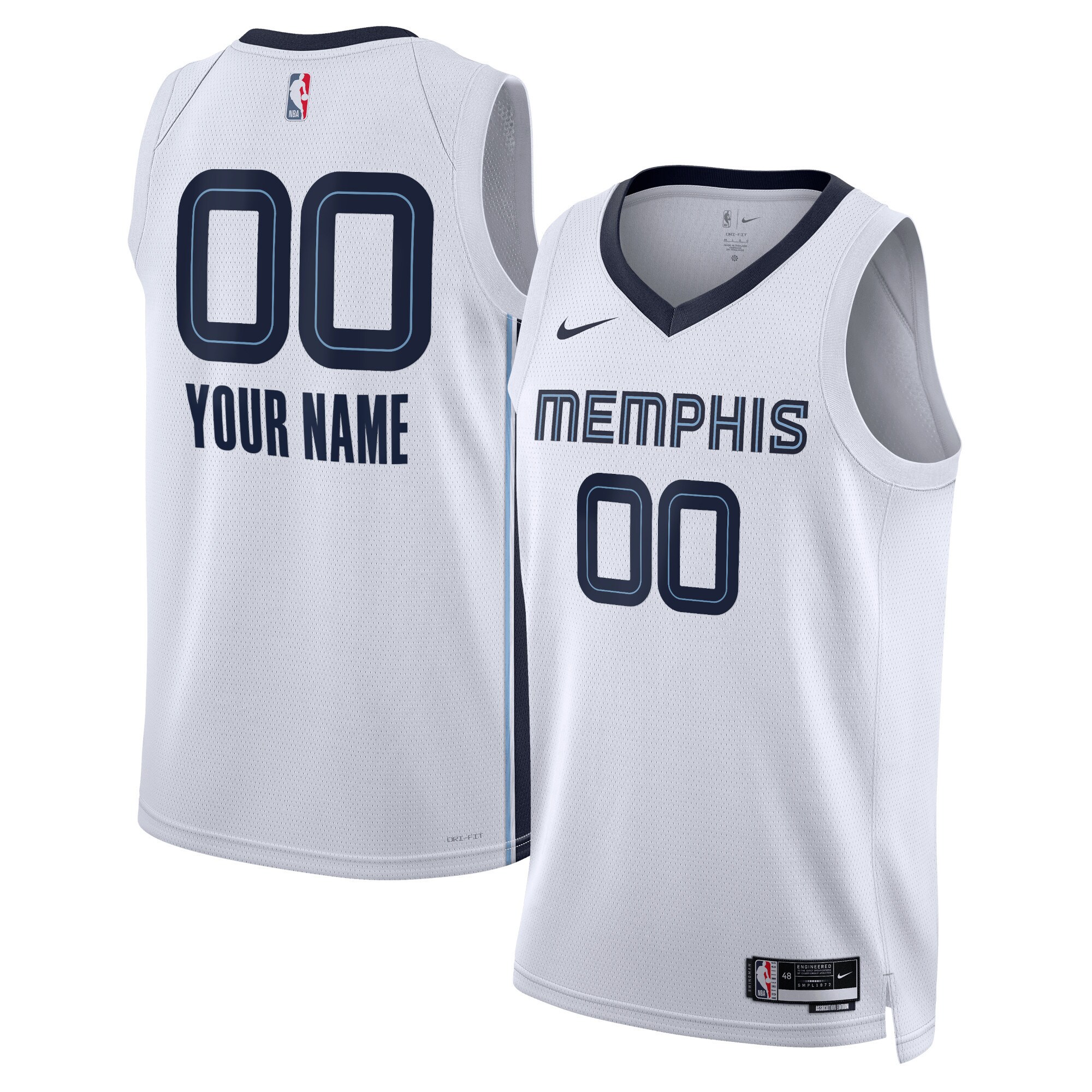 Memphis Grizzlies Nike Unisex Swingman Custom Jersey White - Icon Edition