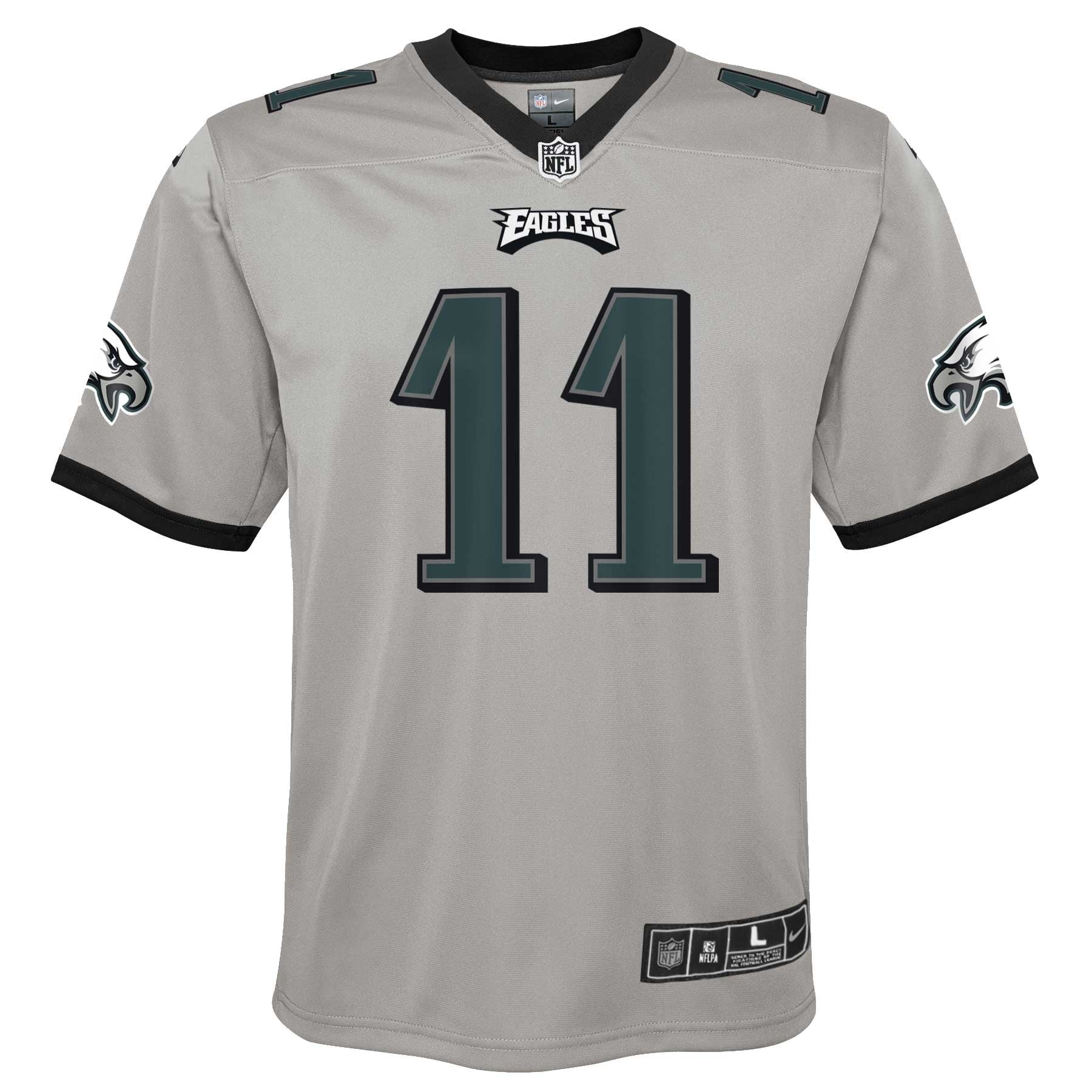 Youth Nike A.J. Brown Silver Philadelphia Eagles Inverted Game Jersey