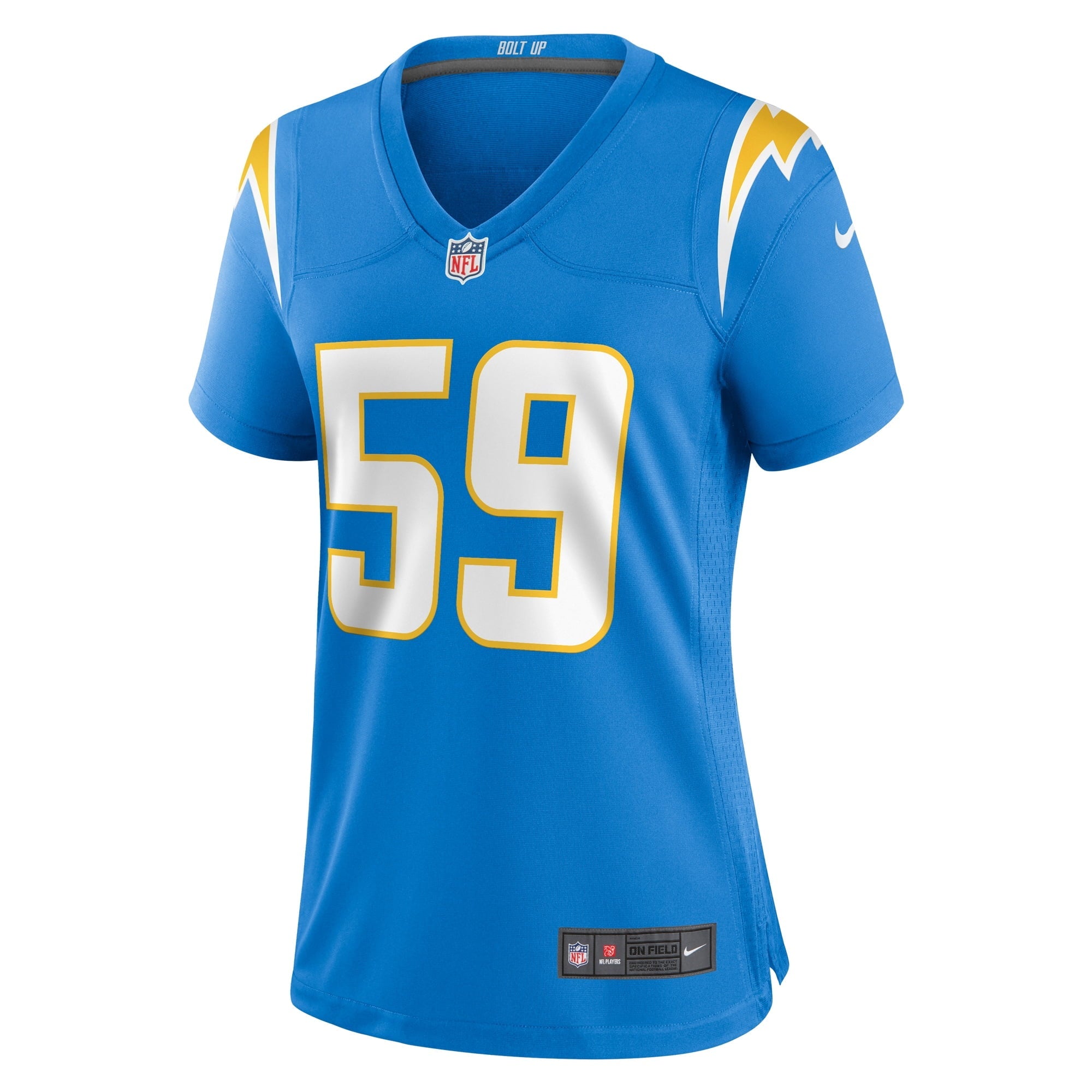Women's Nike Derrek Tuszka Powder Blue Los Angeles Chargers Home Game Player Jersey