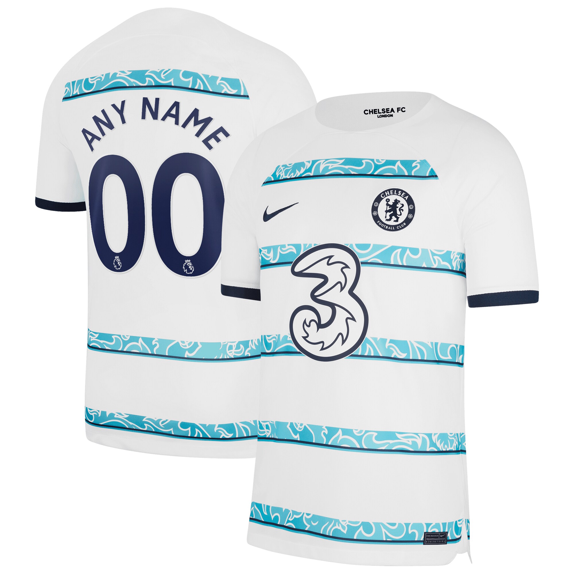 Chelsea Nike 2022/23 Away Breathe Stadium Custom Replica Jersey - White
