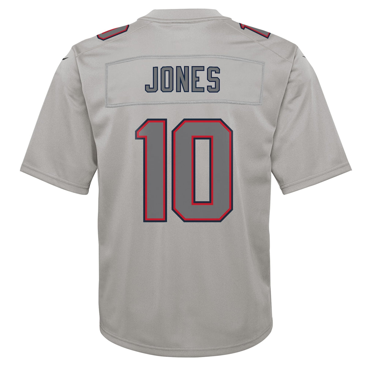 Boys' Grade School Mac Jones Nike Patriots Atmosphere Fashion Game Jersey - Grey