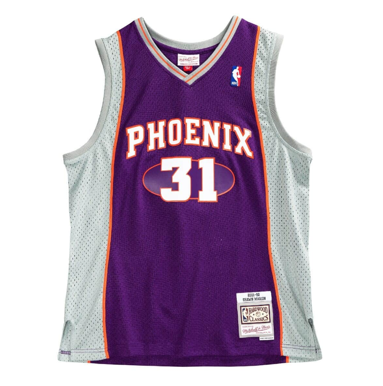Men's Phoenix Suns Shawn Marion Mitchell & Ness Purple 2001-02 Hardwood Classics Swingman Jersey