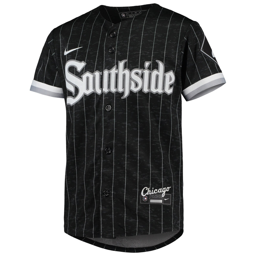 Youth Chicago White Sox Luis Robert Black/Anthracite City Connect Replica Player Jersey