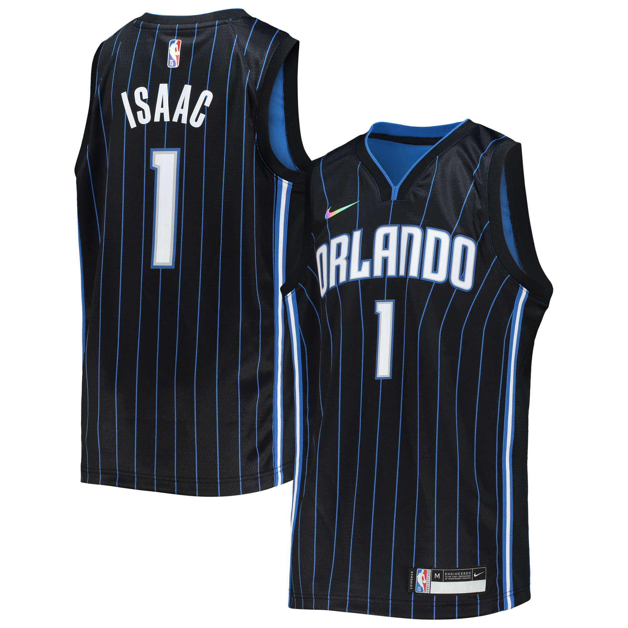 Jonathan Isaac Orlando Magic Nike Youth 2021/22 Diamond Swingman Jersey - Icon Edition - Black