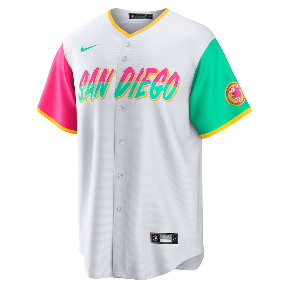 Men's San Diego Padres Manny Machado City Connect Replica Jersey - White