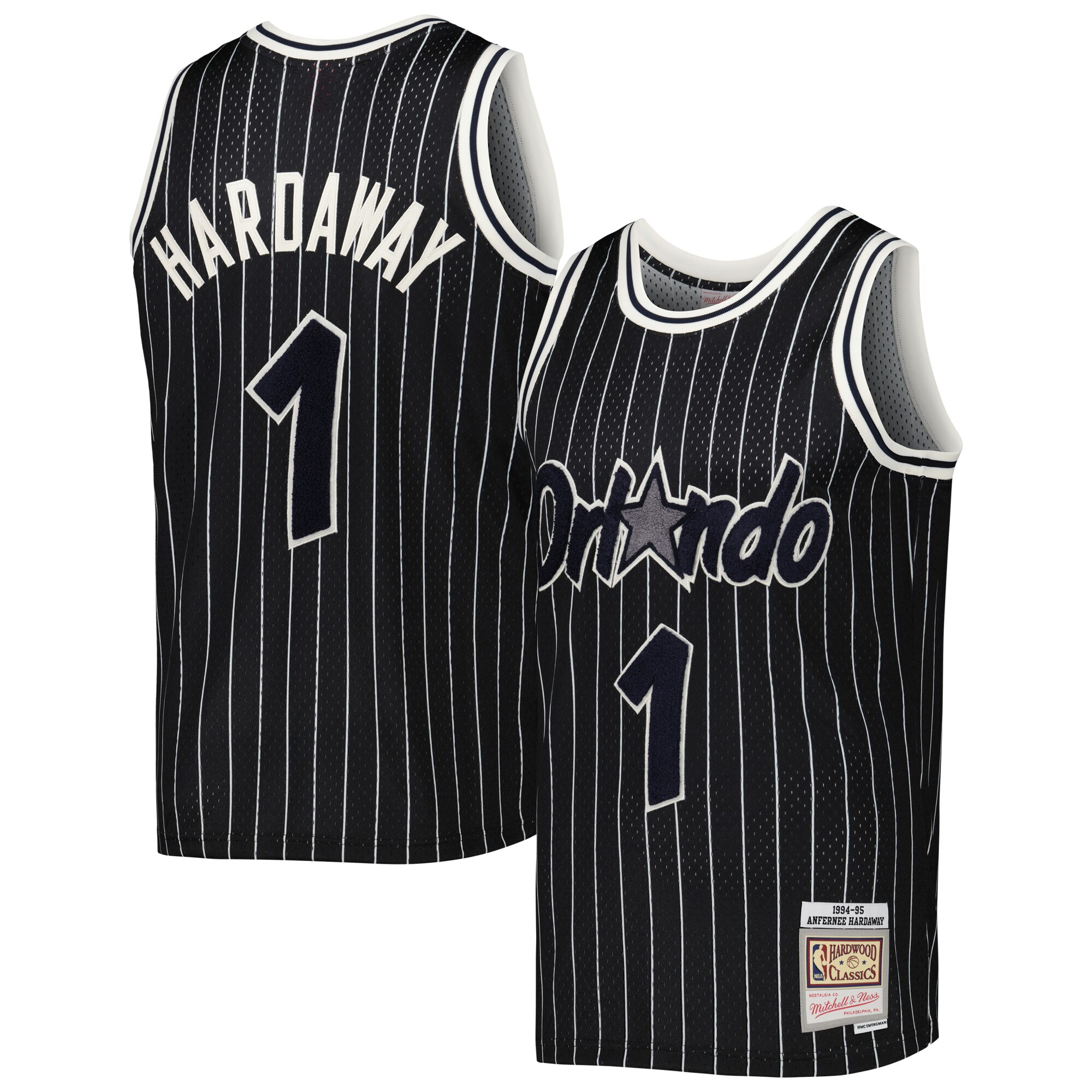Penny Hardaway Orlando Magic Mitchell & Ness 1994-95 Hardwood Classics Off-Court Swingman Jersey - Black