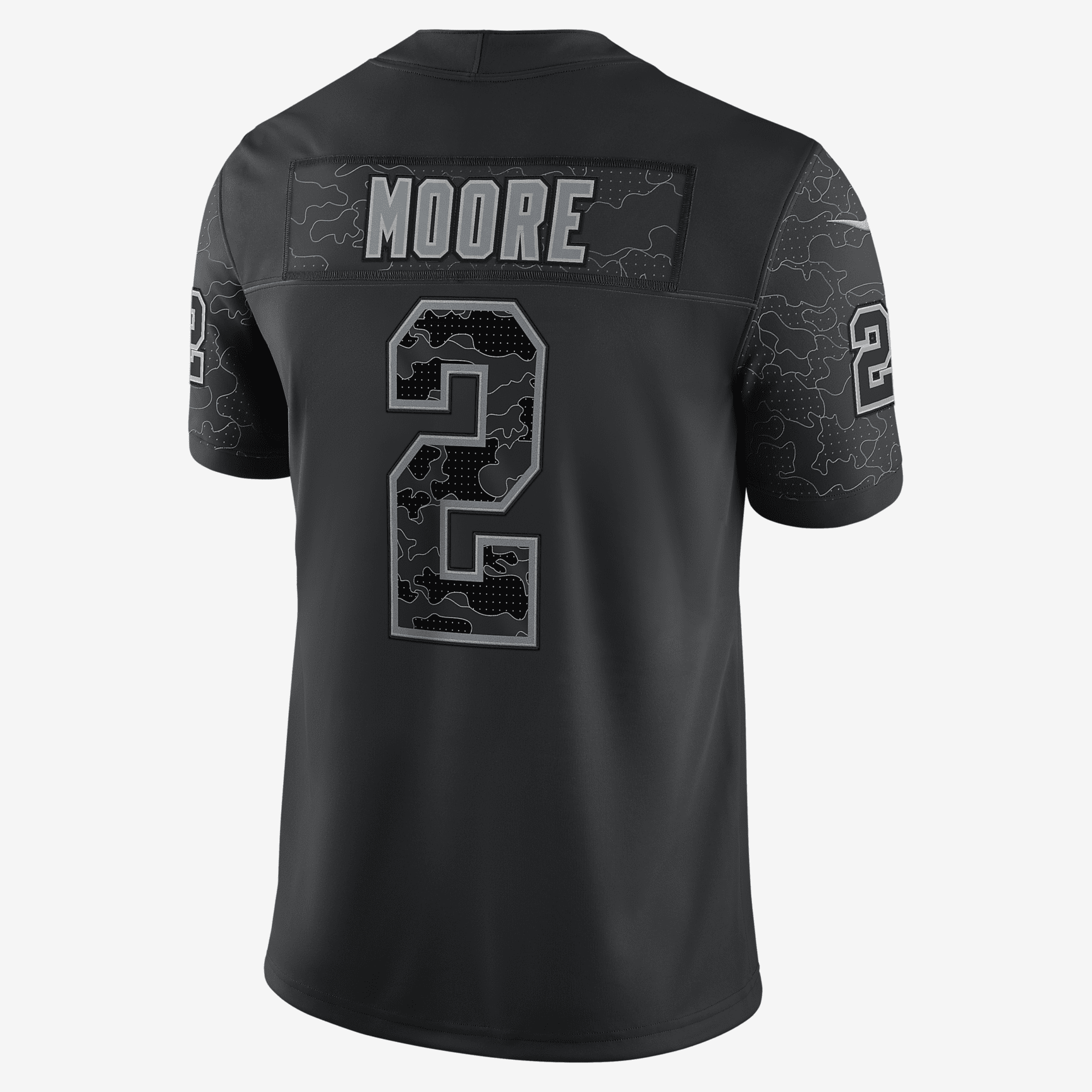 NFL Carolina Panthers RFLCTV (DJ Moore) Men's Fashion Football Jersey - Black