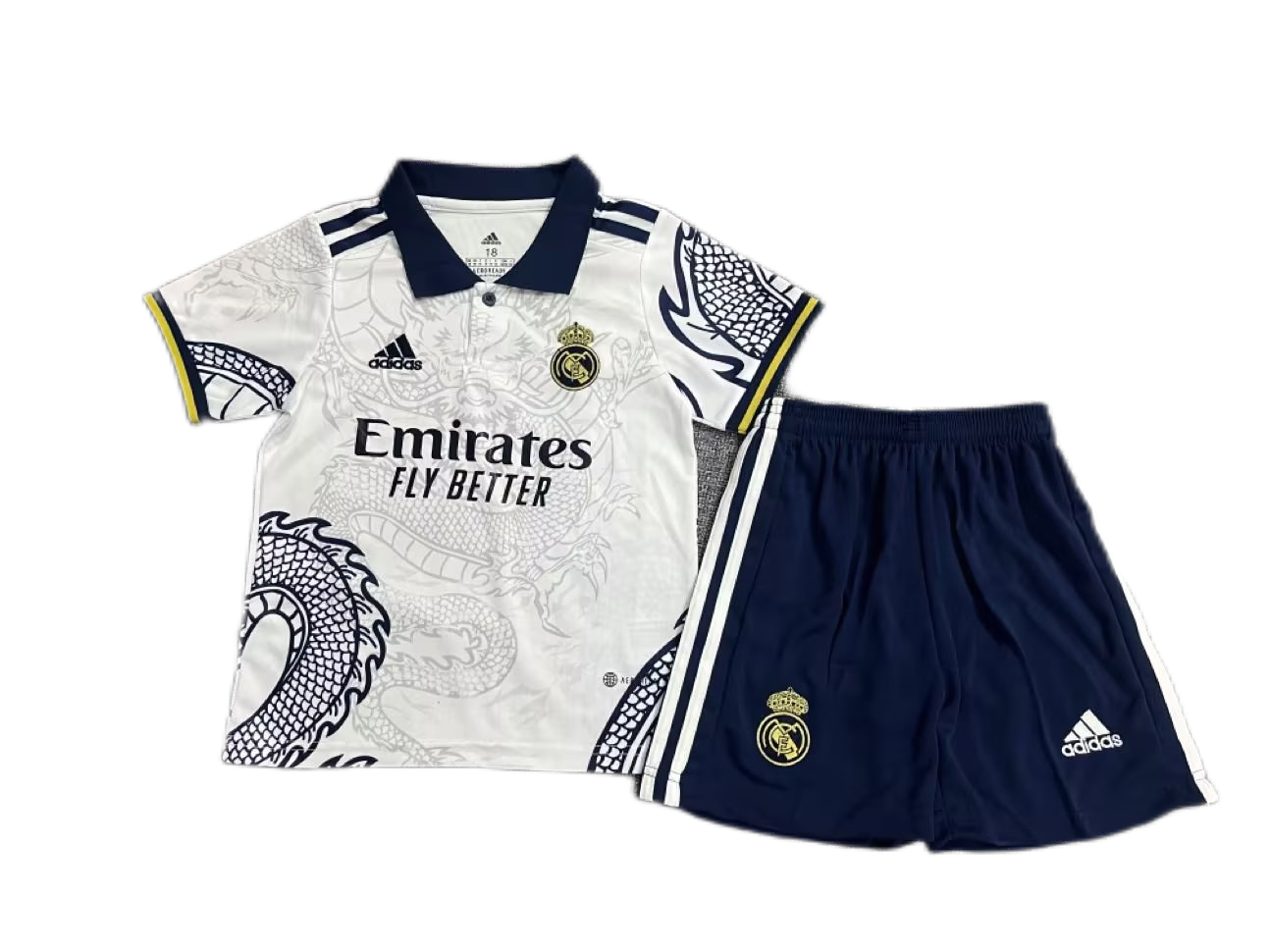 2023 Real Madrid x Dragon White Special Edition Jersey Kit
