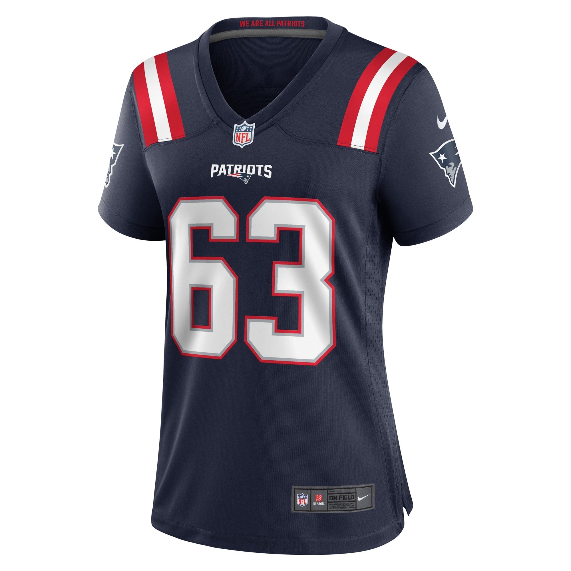Women's Nike Chasen Hines Navy New England Patriots Game Player Jersey