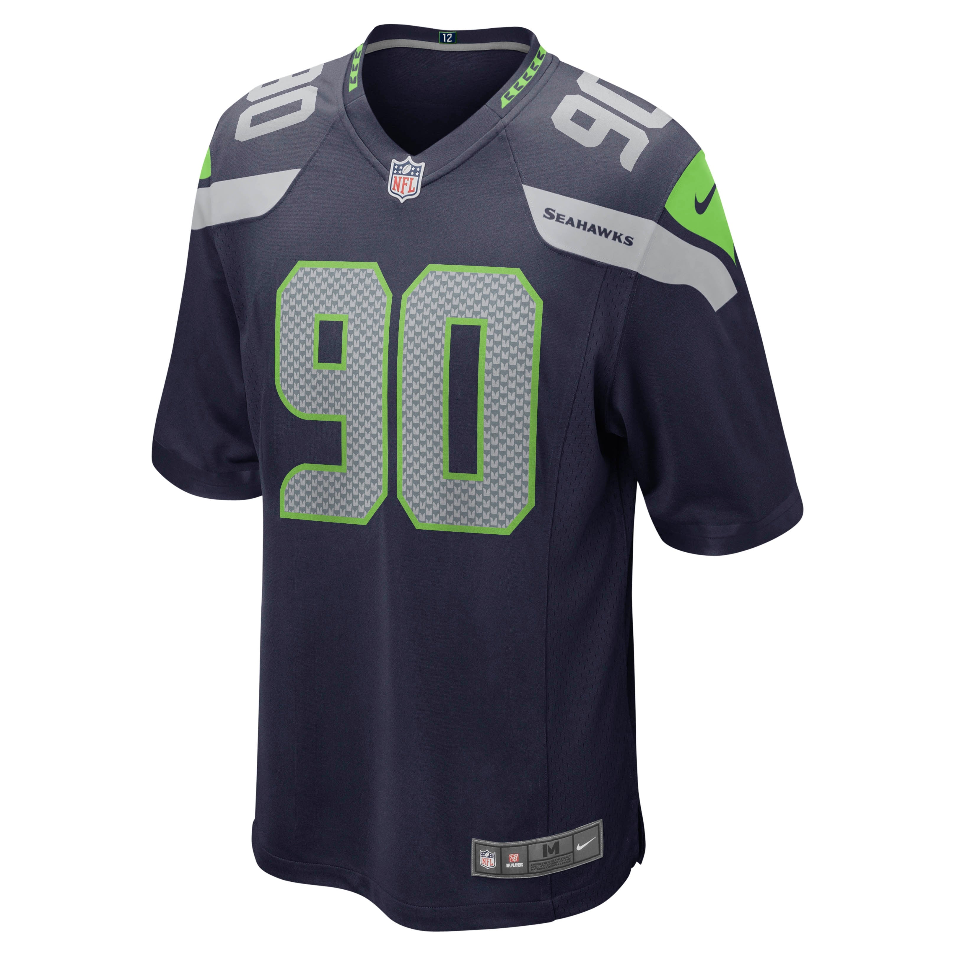 Men's Nike Bryan Mone College Navy Seattle Seahawks Game Jersey