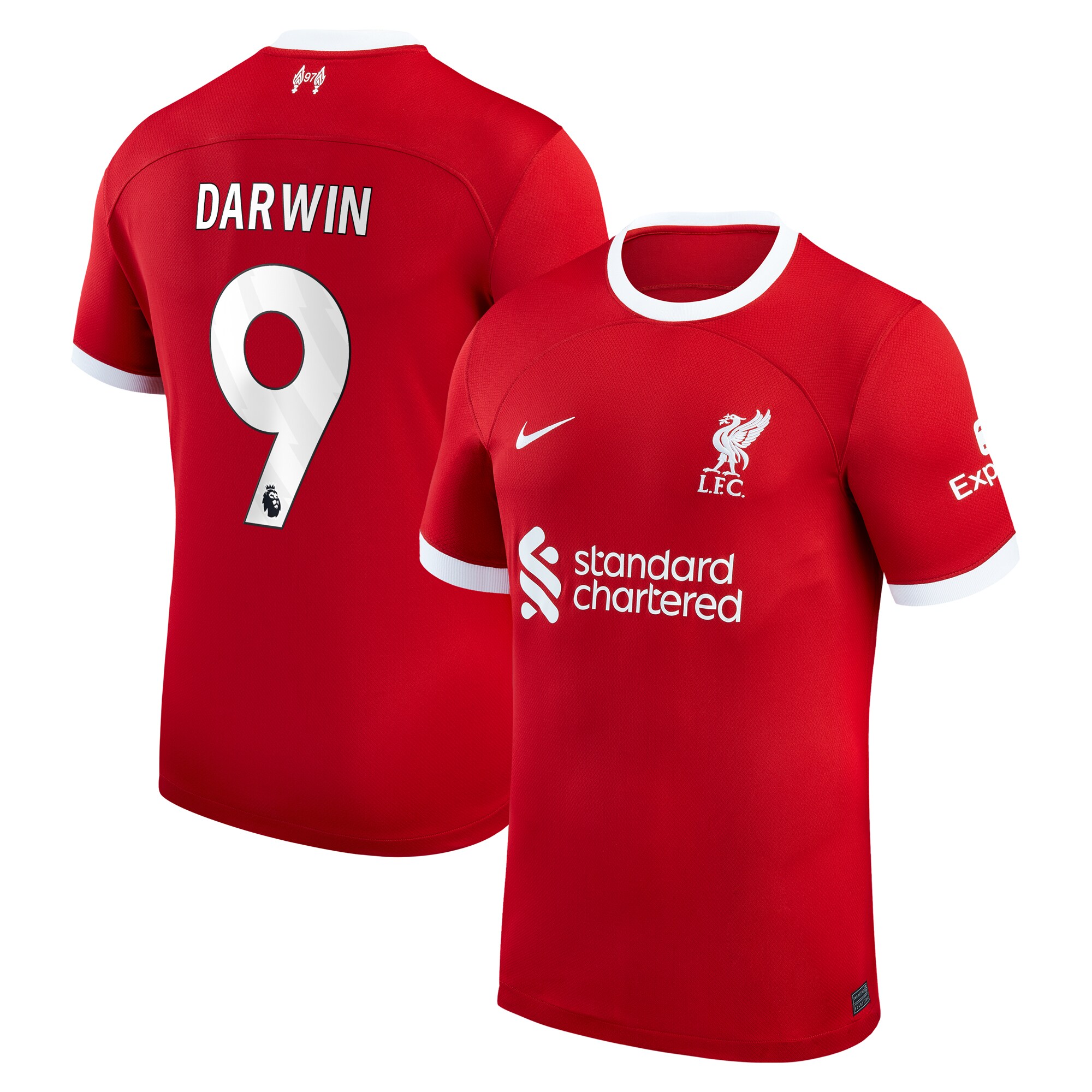 Darwin Núñez Liverpool Nike 2023/24 Home Replica Jersey - Red