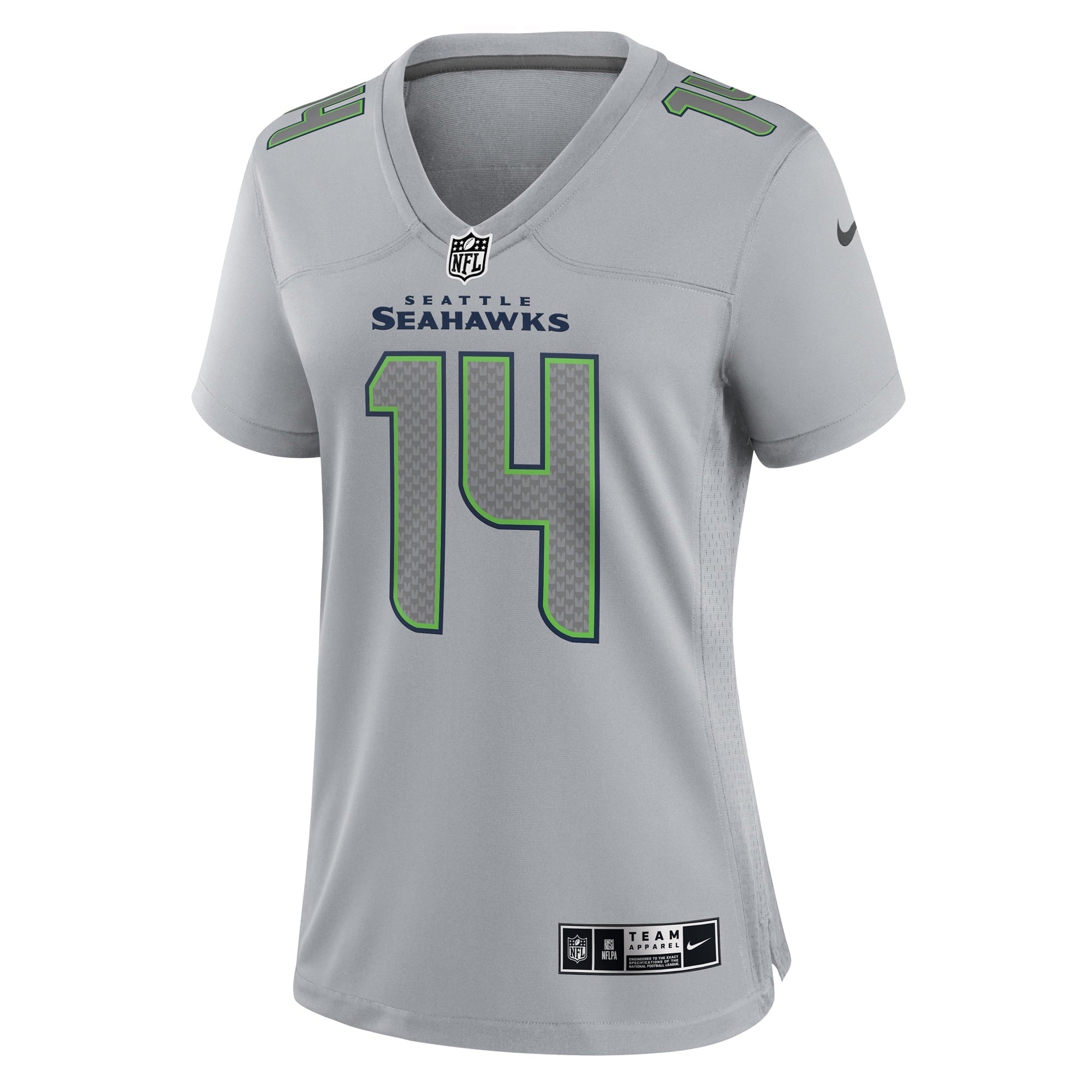 Women's Nike DK Metcalf Gray Seattle Seahawks Atmosphere Fashion Game Jersey