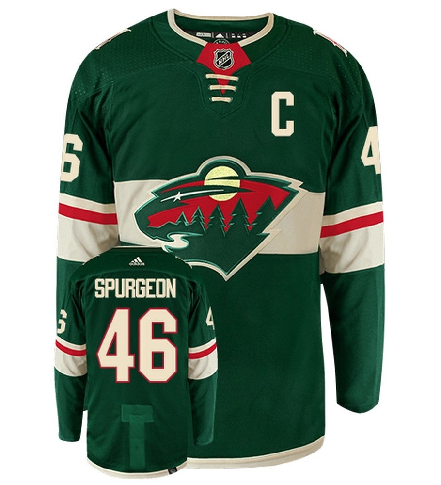 Jared Spurgeon Minnesota Wild Adidas Primegreen Authentic NHL Hockey Jersey