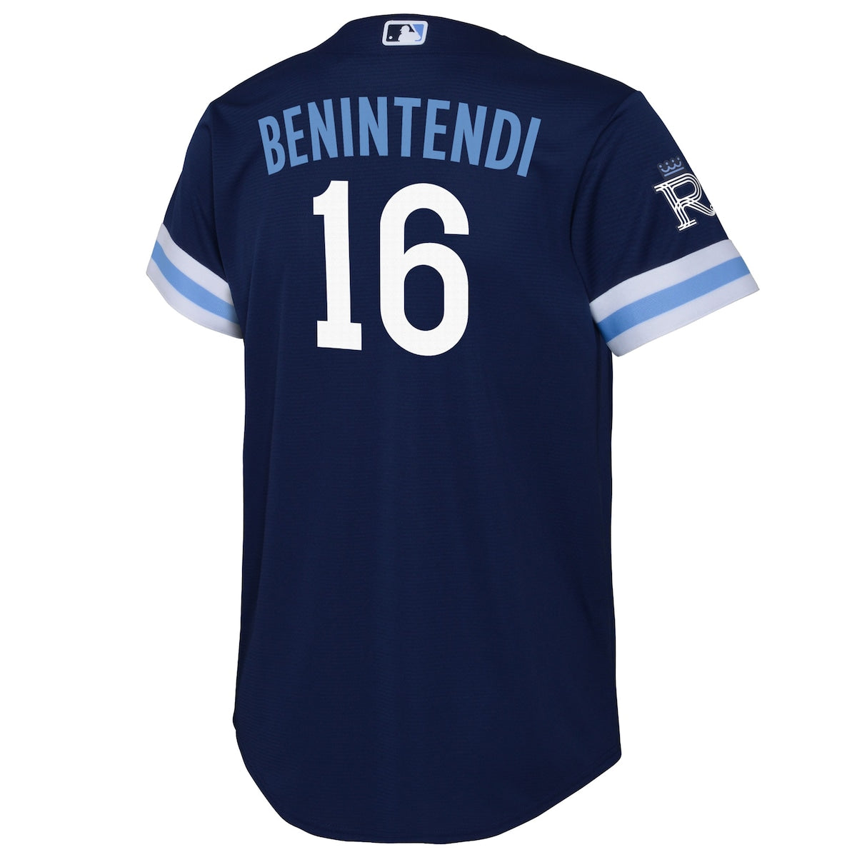 Youth Andrew Benintendi Nike Royals 2022 City Connect Replica Jersey - Navy