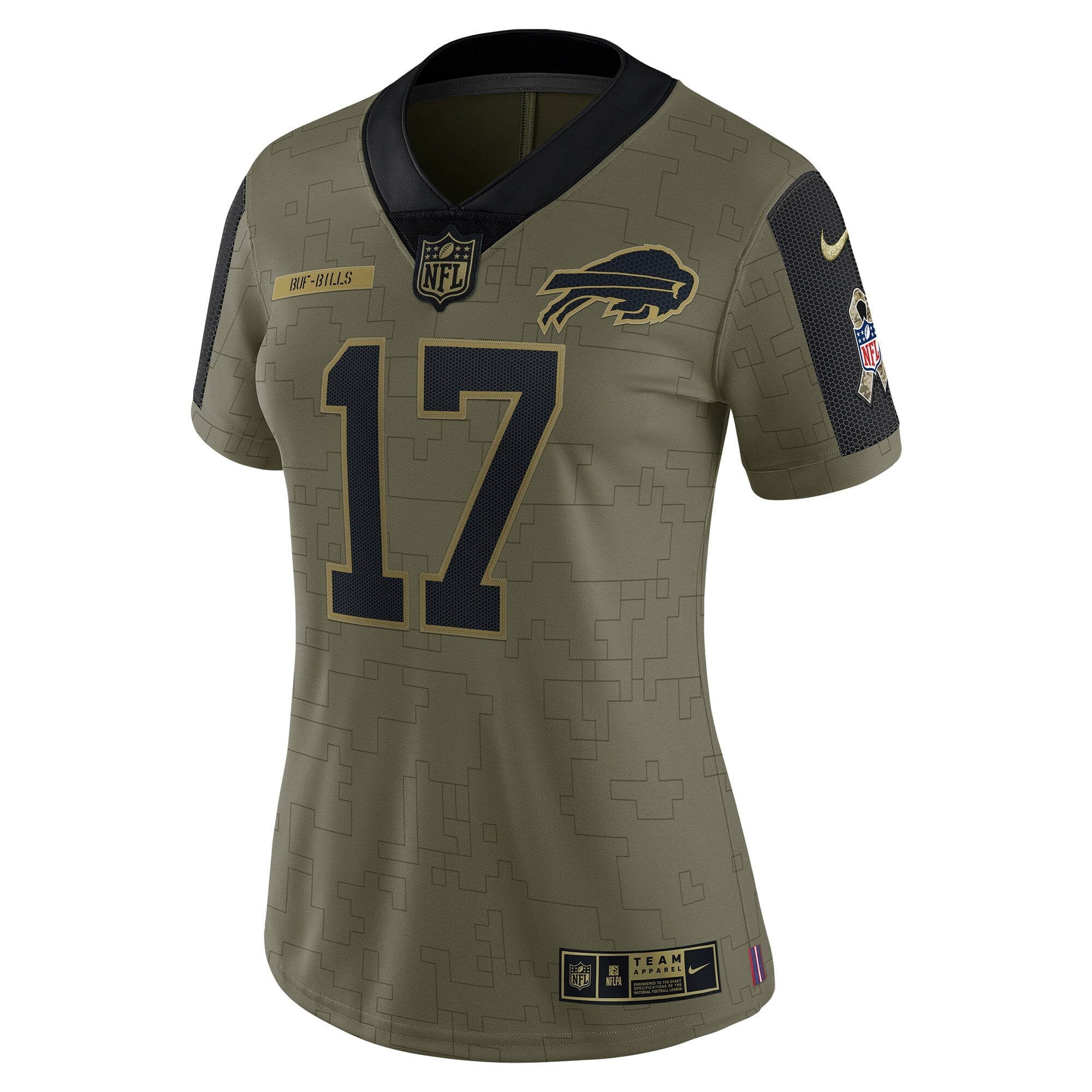 Women's Nike Josh Allen Olive Buffalo Bills 2021 Salute To Service Limited Player Jersey