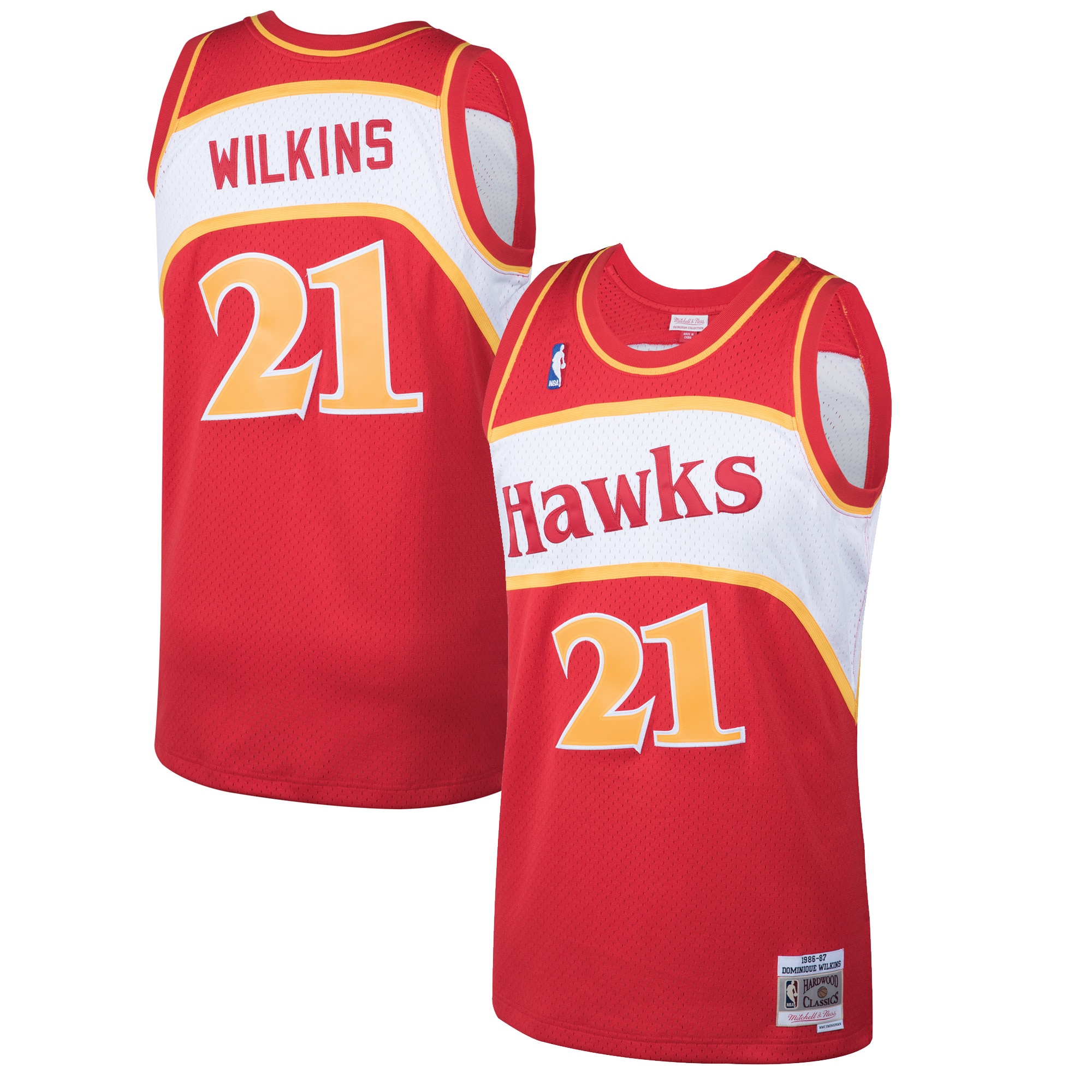 Dominique Wilkins Atlanta Hawks Mitchell & Ness Hardwood Classics Swingman Jersey - Red