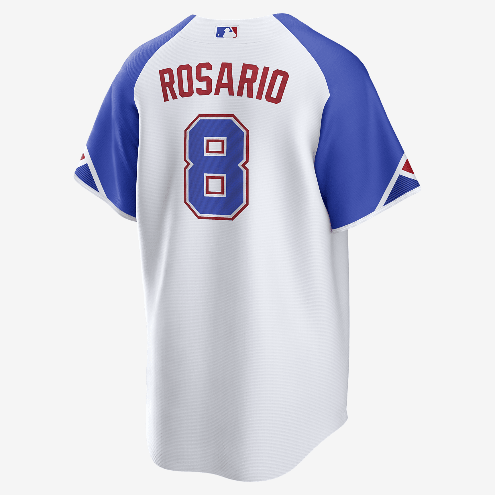 MLB Atlanta Braves City Connect (Eddie Rosario) Men's Replica Baseball Jersey - White/Royal Blue