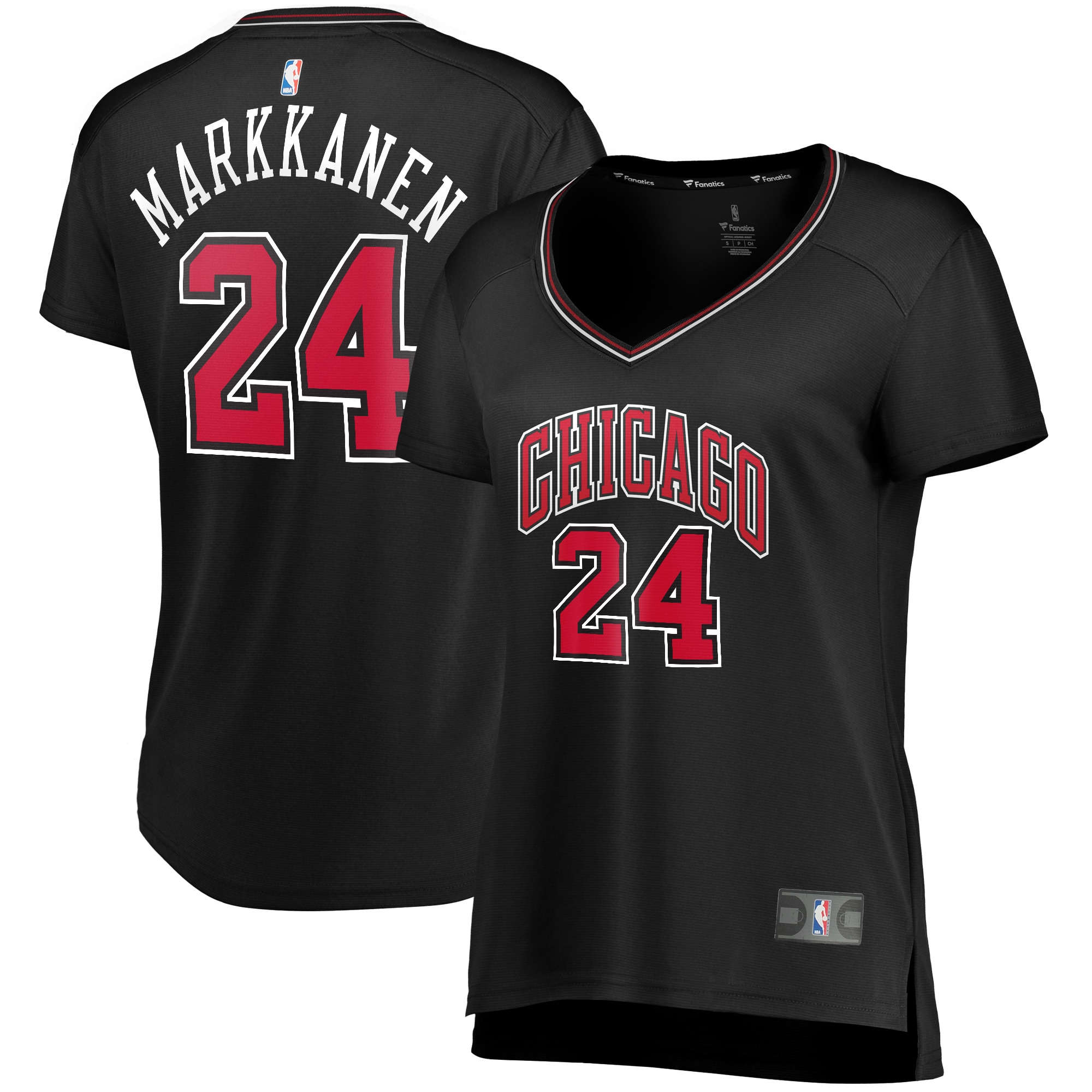 Lauri Markkanen Chicago Bulls Fanatics Branded Women's Fast Break Player Jersey - Statement Edition - Black