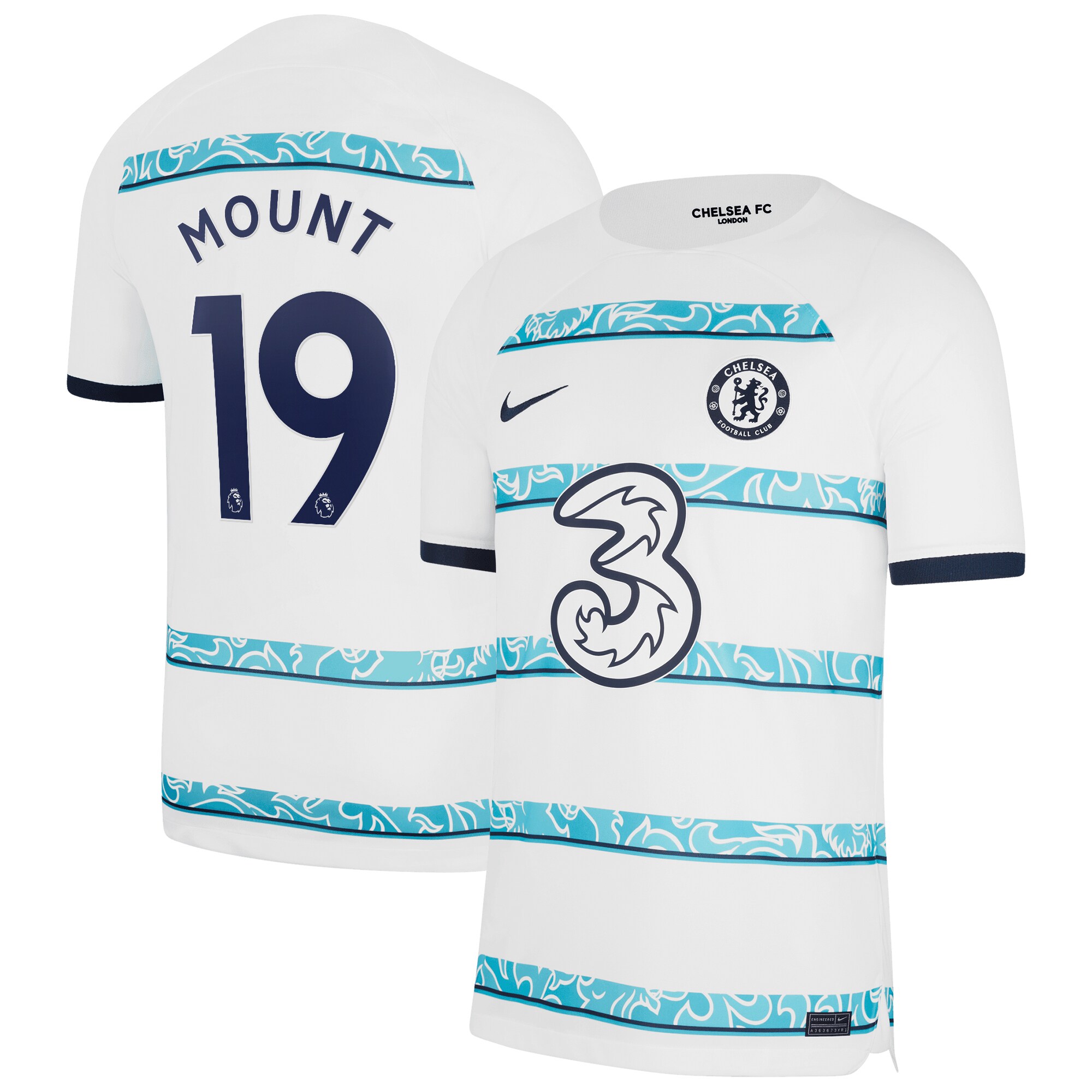 Mason Mount Chelsea Nike 2022/23 Away Breathe Stadium Replica Player Jersey - White