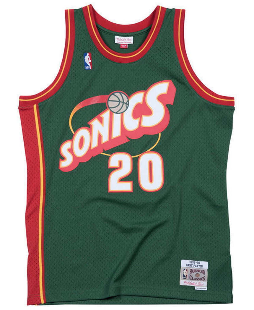 Youth Seattle SuperSonics Gary Payton Mitchell & Ness Green 1995-96 Hardwood Classics Swingman Jersey