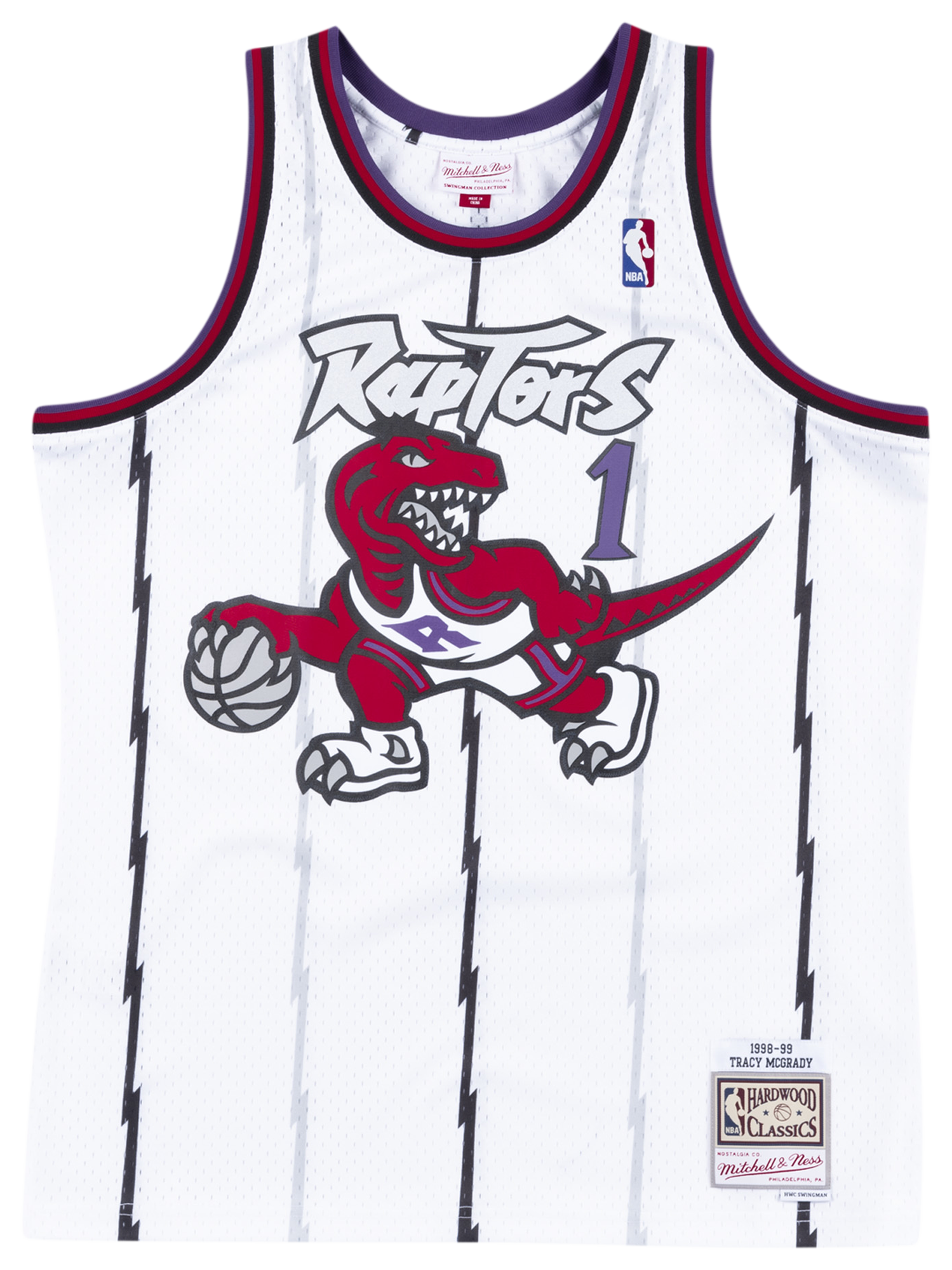 Men's Mcgrady Tracy Mitchell & Ness Raptors Swingman Jersey - White