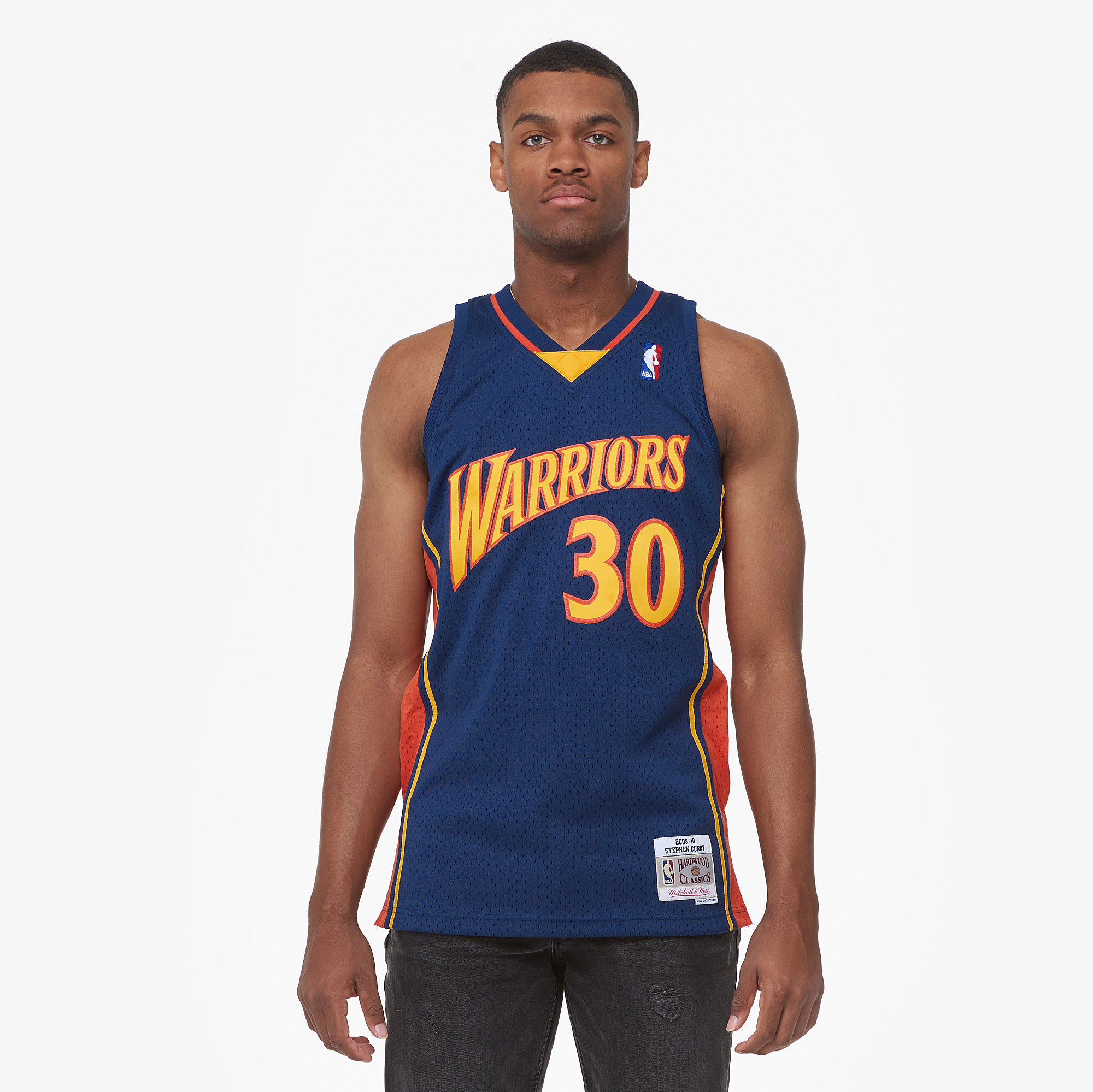 Men's Curry Stephen Mitchell & Ness Warriors Swingman Jersey - Navy