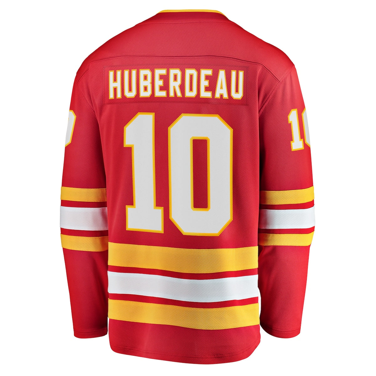 Men's Jonathan Huberdeau Fanatics Flames Home Breakaway Jersey - Red