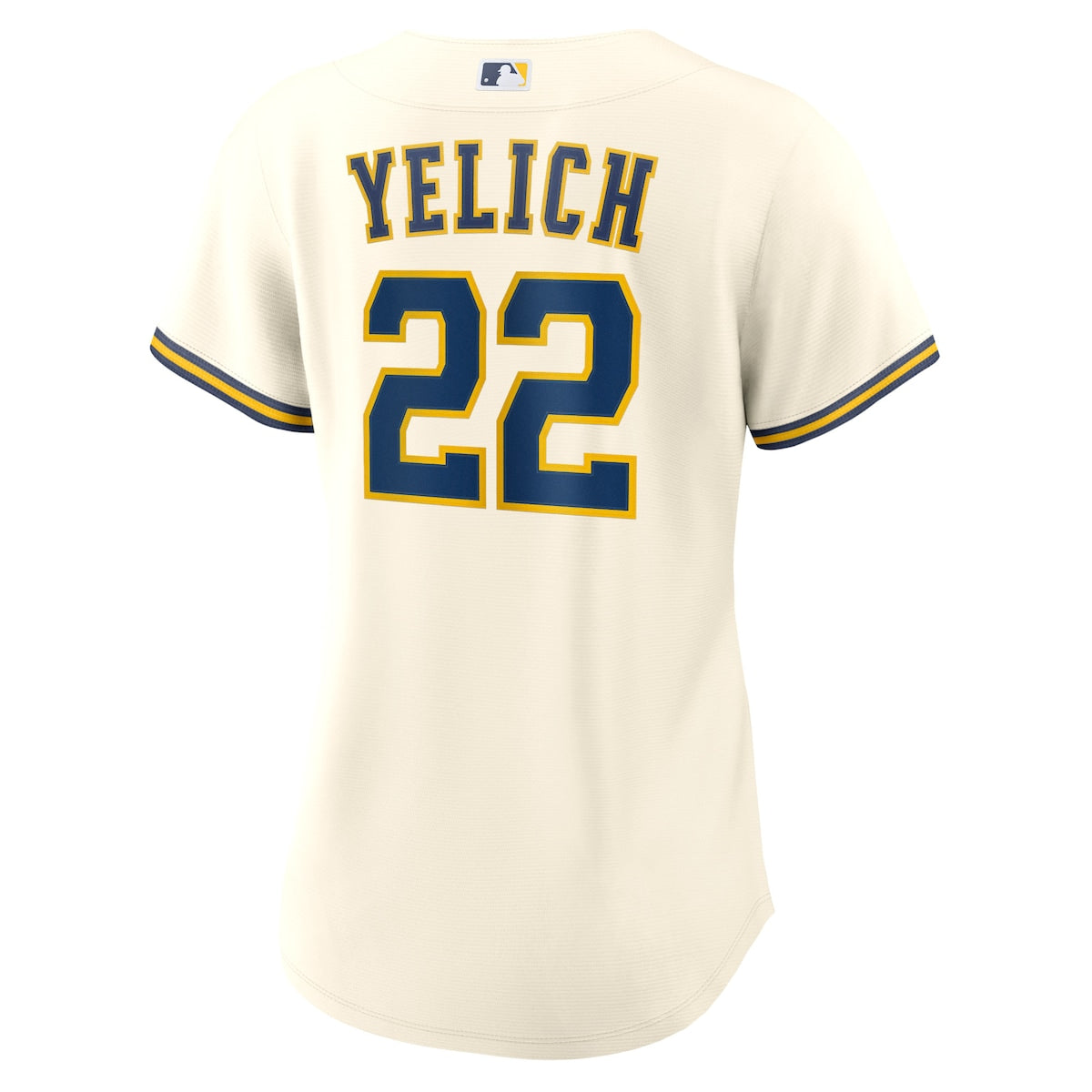 Women's Christian Yelich Nike Brewers Home Replica Jersey - Off White