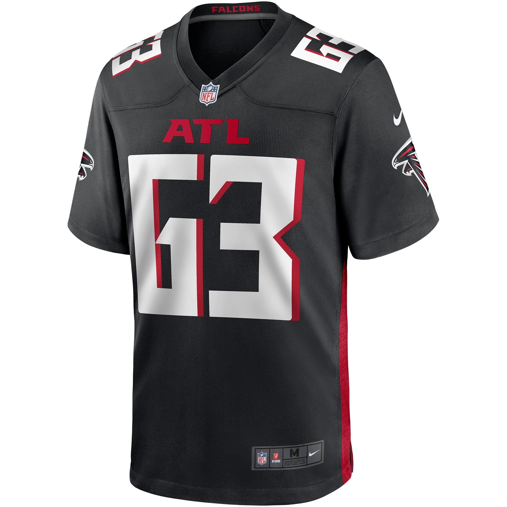 Men's Nike Chris Lindstrom Black Atlanta Falcons Game Jersey