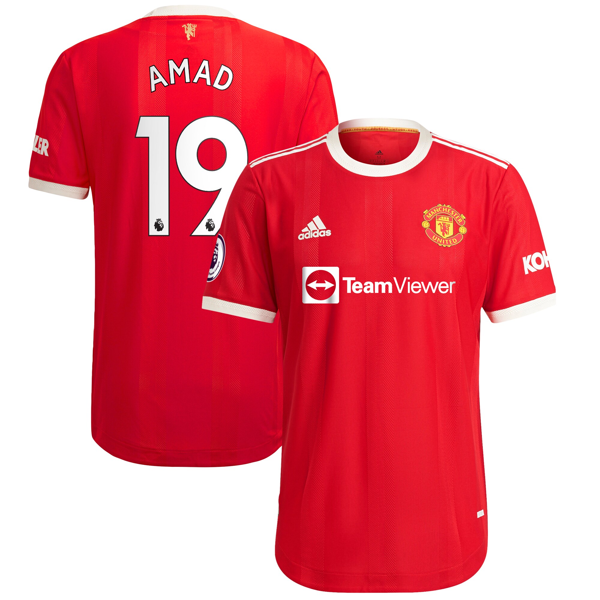 Amad Diallo Manchester United adidas 2021/22 Home Authentic Player Jersey - Red