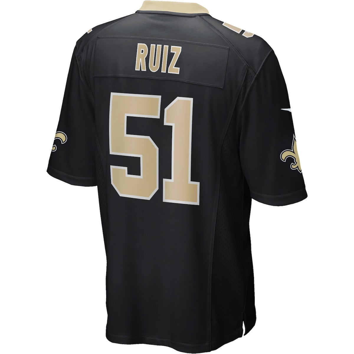 Men's Cesar Ruiz Nike Saints Game Jersey - Black