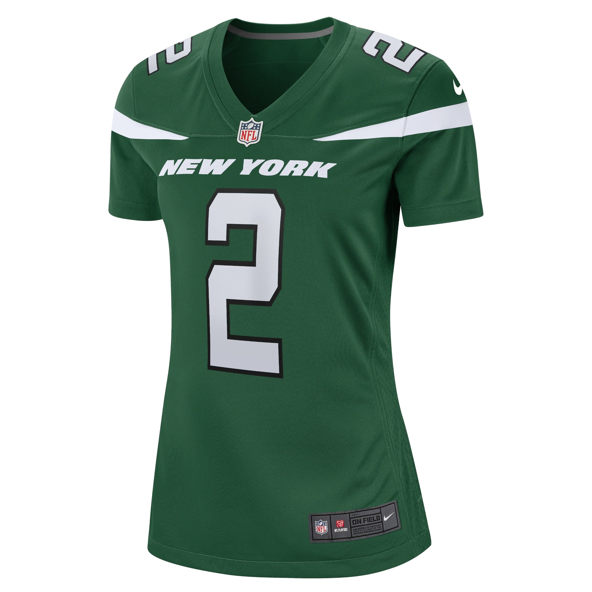 Women's Nike Zach Wilson Gotham Green New York Jets 2021 NFL Draft First Round Pick Game Jersey