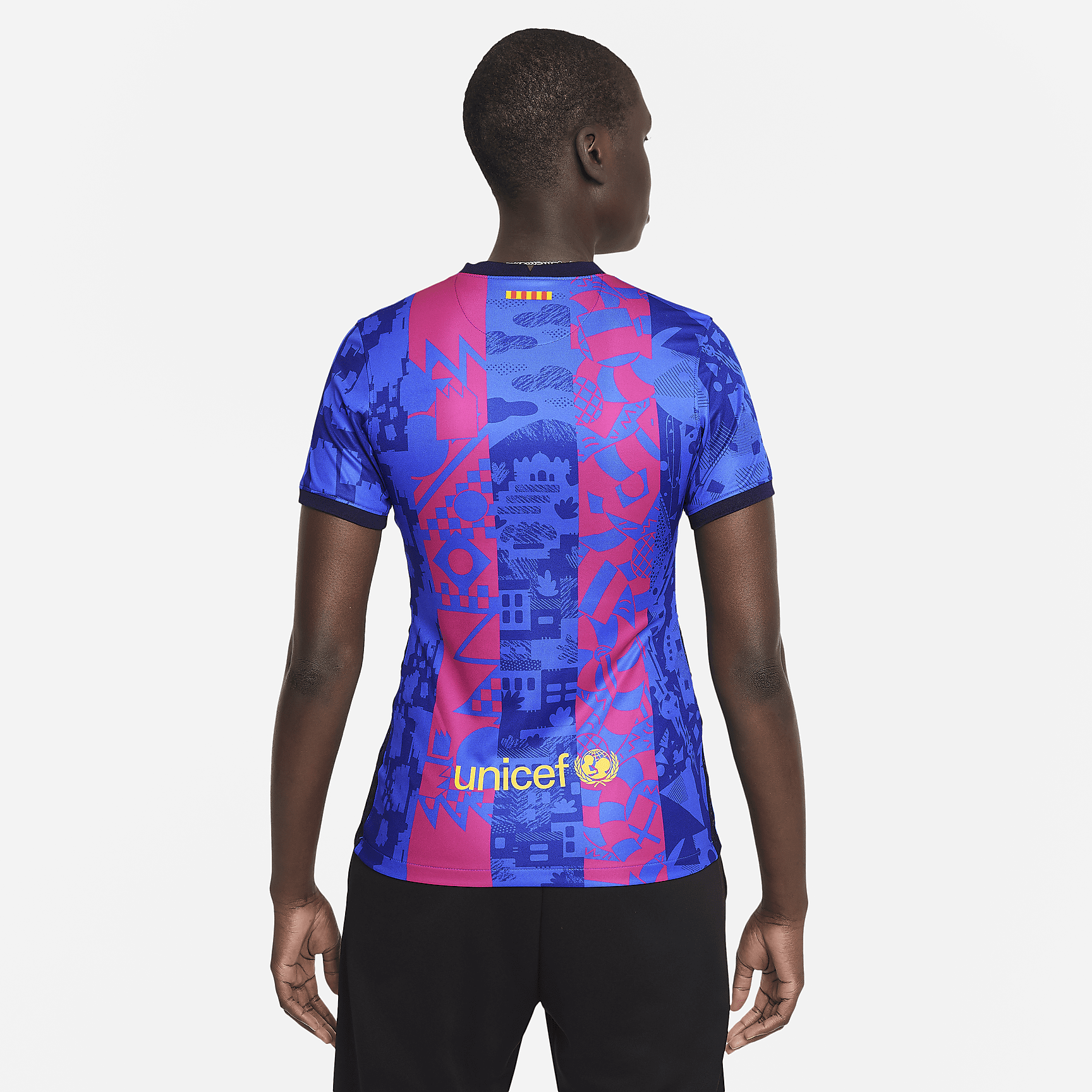 FC Barcelona 2021/22 Stadium Third Women's Nike Dri-FIT Soccer Jersey - Hyper Royal/Blackened Blue/Varsity Maize