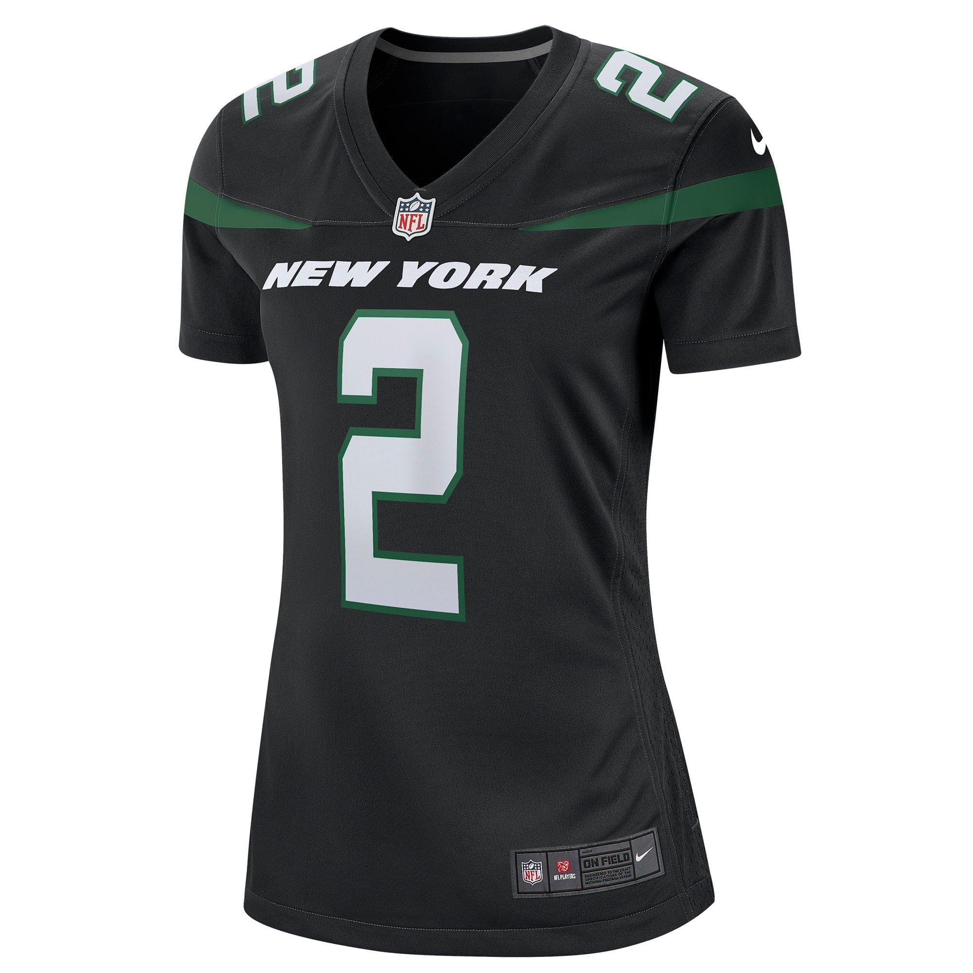 Women's Nike Zach Wilson Stealth Black New York Jets Game Jersey