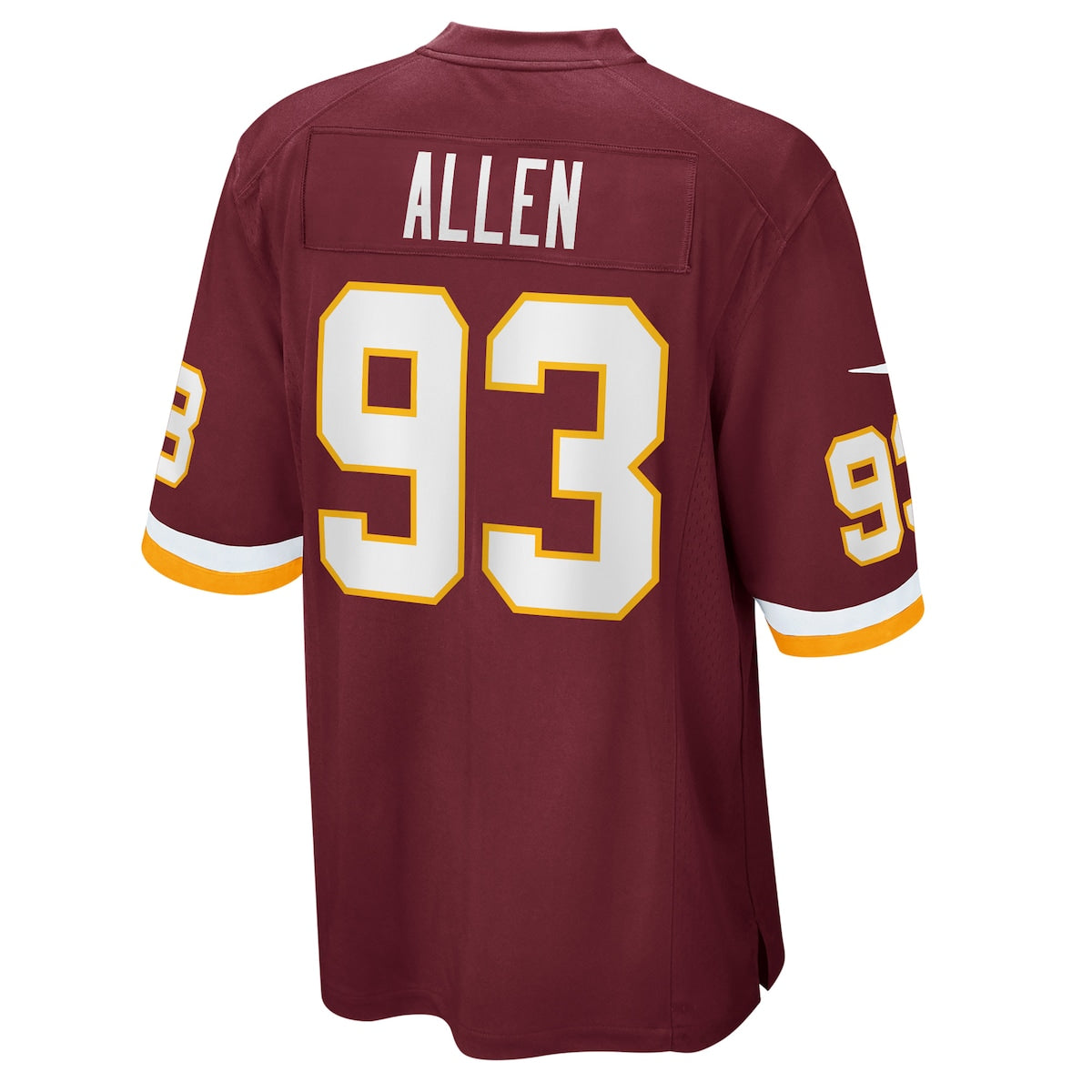 Men's Jonathan Allen Nike Commanders Alternate Game Jersey - Maroon