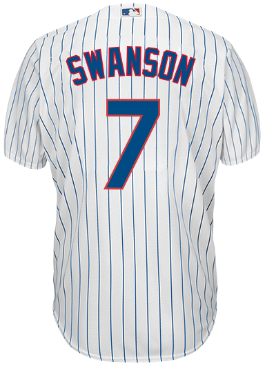 Dansby Swanson Jersey - Chicago Cubs Replica Adult Home Jersey