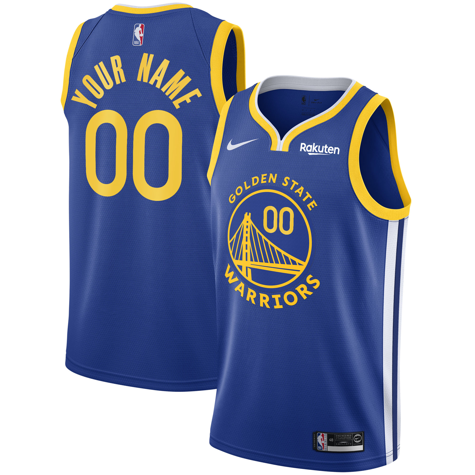 Golden State Warriors Nike 2020/21 Swingman Custom Jersey - Icon Edition - Royal